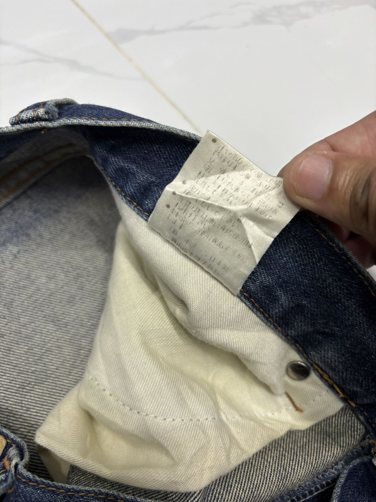 Kenzo × Vintage Vintage KENZO Ripped Distressed BAGGY JEANS Size US 33 - 13 Thumbnail