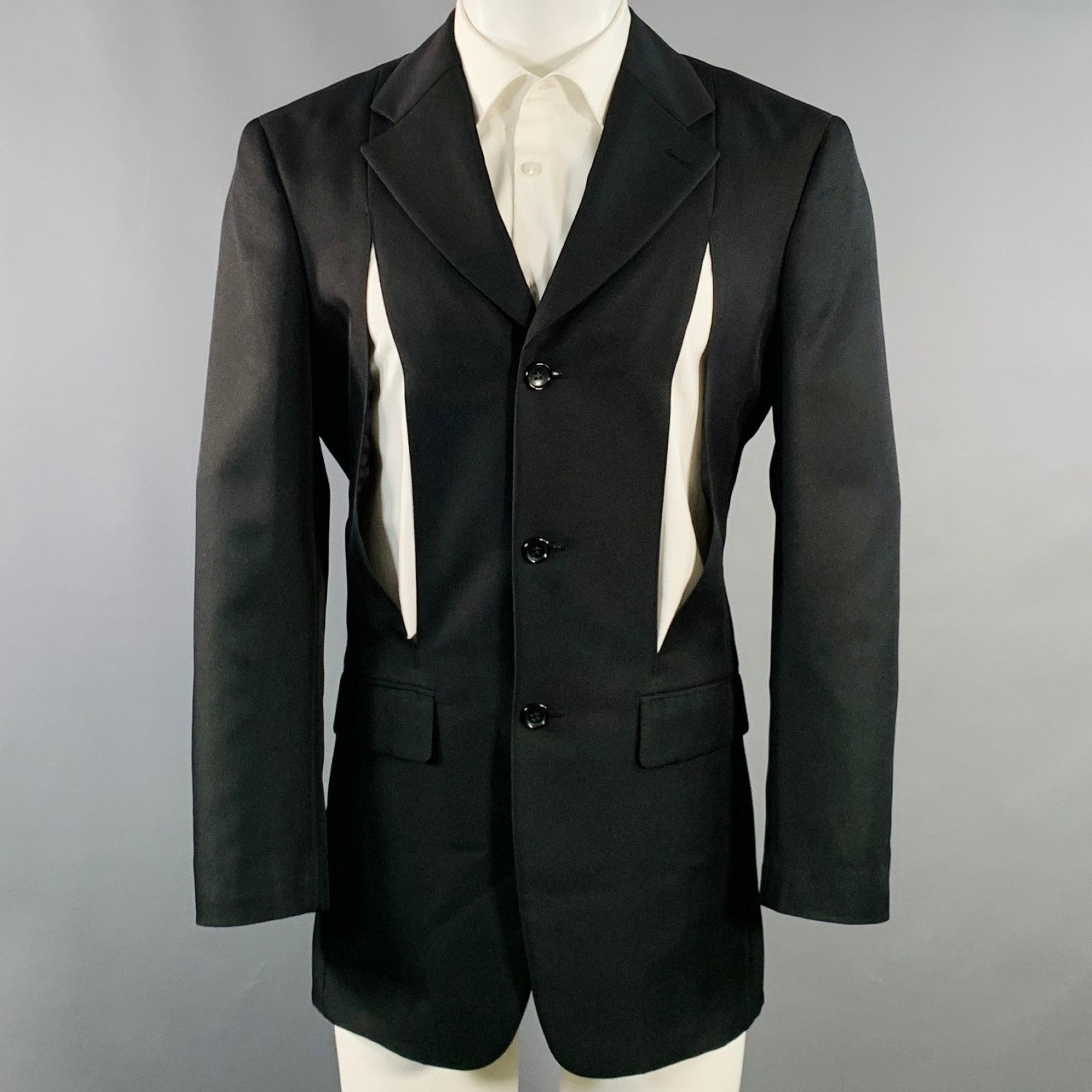 Comme des Garcons Homme Plus COMME des GARCONS HOMME PLUS Twill Wool Cutout Sport Coat Size 40S - 1 Thumbnail