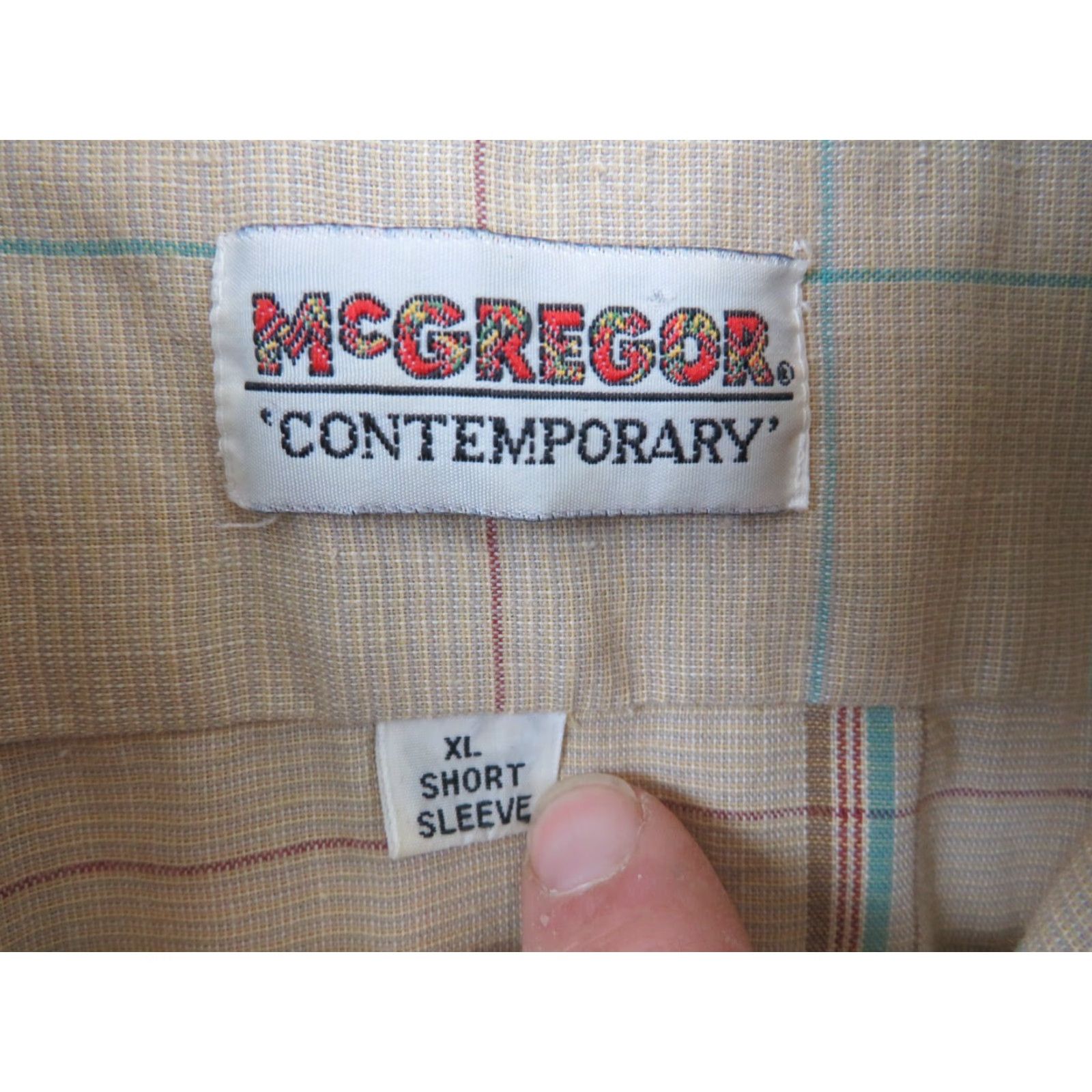 McGregor McGregor Button-Up Shirt XL Mens Plaid Multicolor Short Sleeve Button-Down Contemporary Size US XL / EU 56 / 4 - 4 Thumbnail