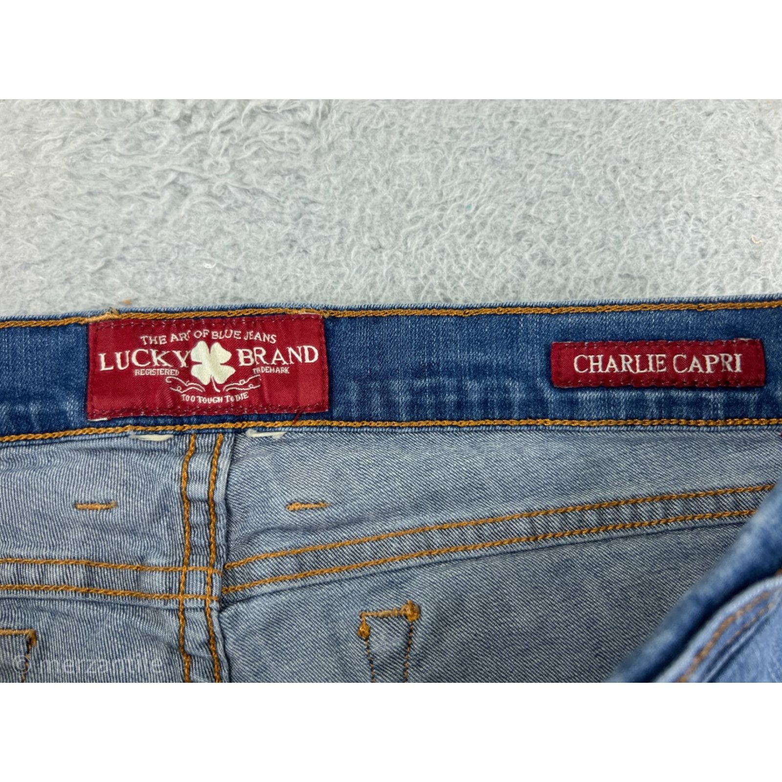 Lucky Brand Lucky Brand Women's Denim Capri Pants Size 28 Blue Cotton Blend Stretch Vintage None Size 28" / US 6 / IT 42 - 4 Thumbnail