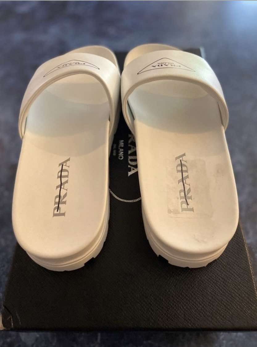 Prada Prada Lug Sole Leather Slides/Sandals Size US 8 / EU 41 - 3 Thumbnail