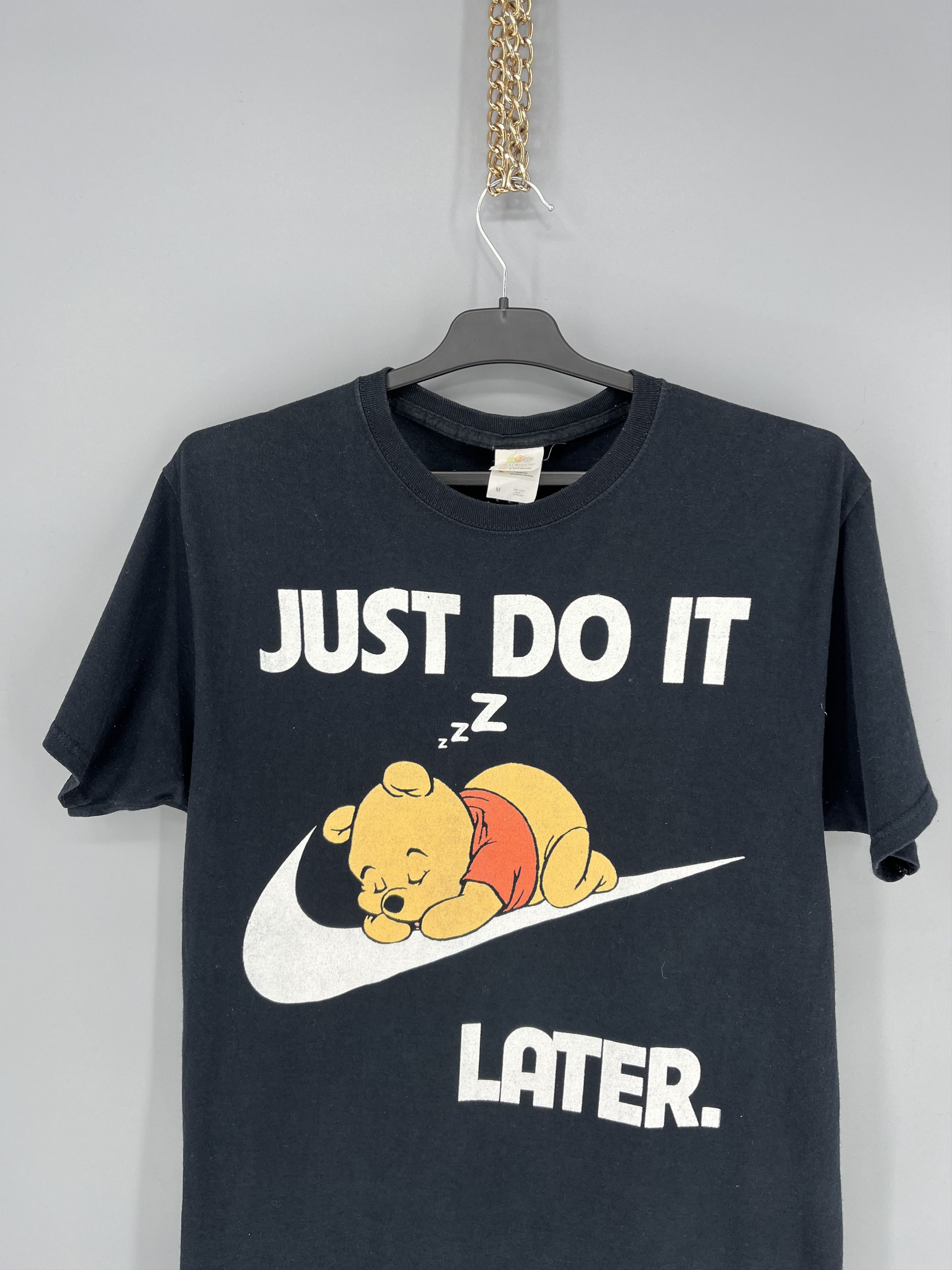 Other Vintage Winnie the Pooh Adult “ Just Do It Later ” Humor Tee Size US M / EU 48-50 / 2 - 6 Thumbnail