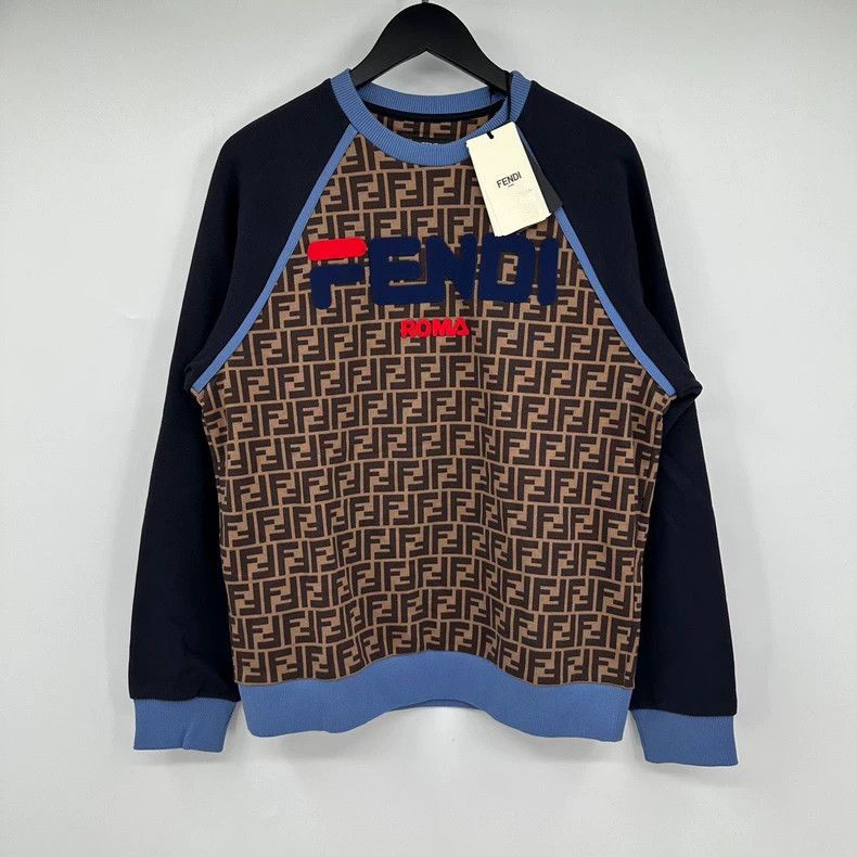 Fendi Fendi x Fila Spliced Logo Print Sweatshirt - dmc Size US M / EU 48-50 / 2 - 1 Thumbnail