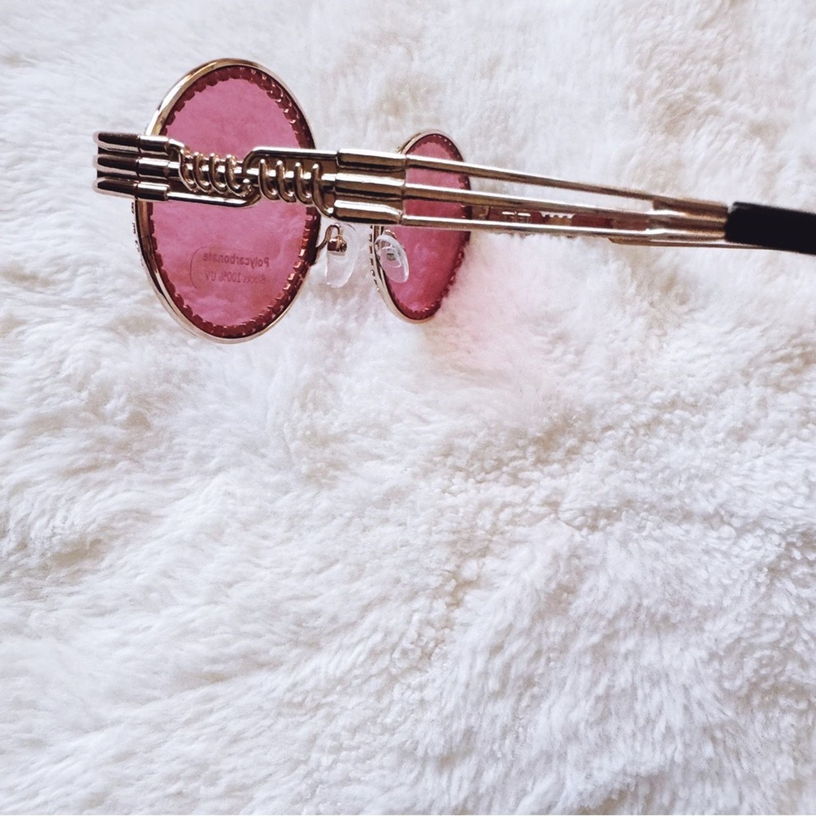 Other Kate Clear Pink Round Sunglasses Size ONE SIZE - 13 Thumbnail
