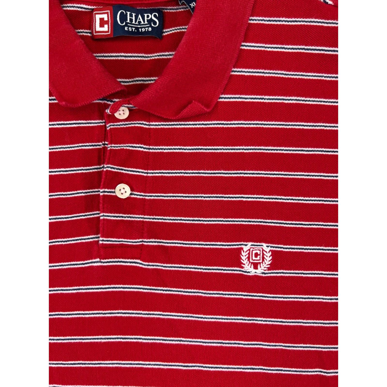 Chaps Chaps Polo Shirt Men’s Large Red White Striped 100% Cotton Polo Shirt Golf Classic Size US L / EU 52-54 / 3 - 4 Thumbnail