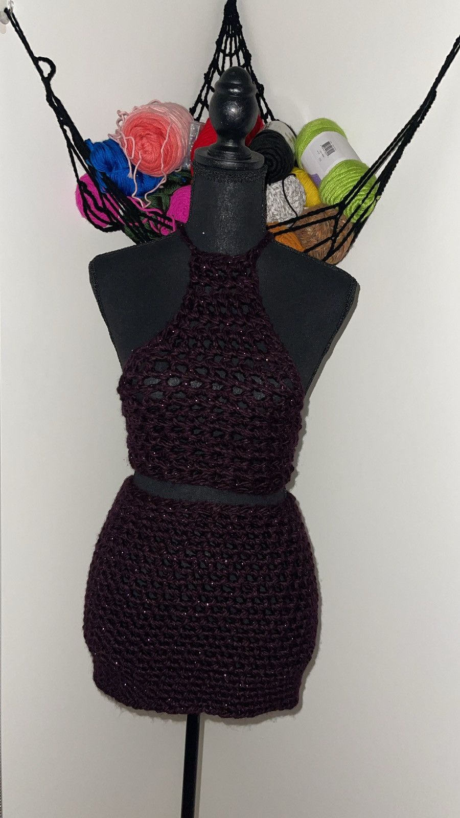 Handmade Two piece purple set Size M / US 6-8 / IT 42-44 - 2 Thumbnail