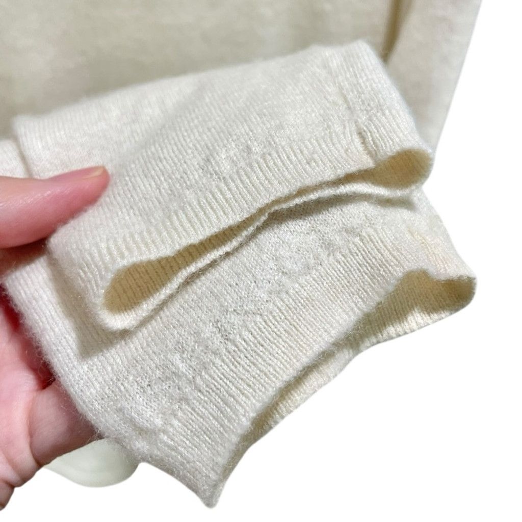 Other Babaton 100% Cashmere Cream Crewneck Fine Knit Sweater XS Size XS / US 0-2 / IT 36-38 - 6 Thumbnail