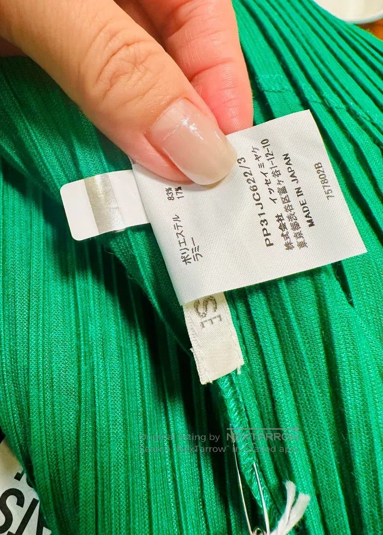 Issey Miyake Issey Miyake Green Crew Neck Button Cardigan Top Size L / US 10 / IT 46 - 3 Thumbnail