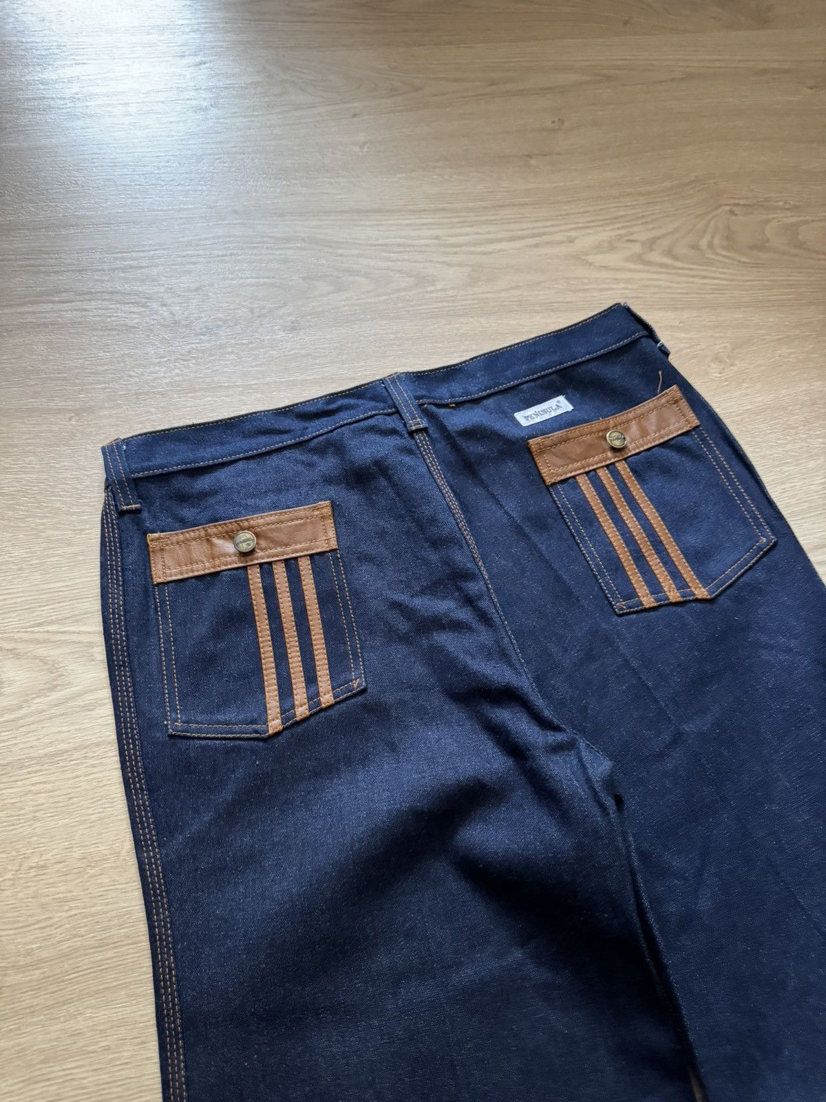 HippyTree Vintage 60-70’s Penisula Women’s Hippie Baggy Denim Jeans Size 38" / US 16 / IT 52 - 4 Thumbnail
