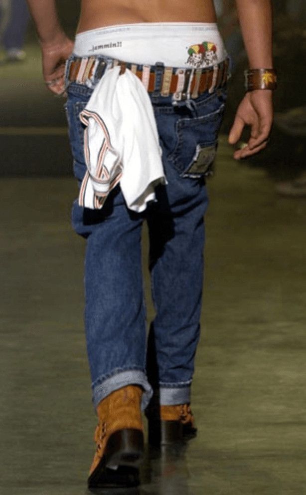 Dsquared2 SS2005 Dsquared2 Multi Belt Loops Blue Slim Denim Jeans Size US 36 / EU 52 - 2 Thumbnail