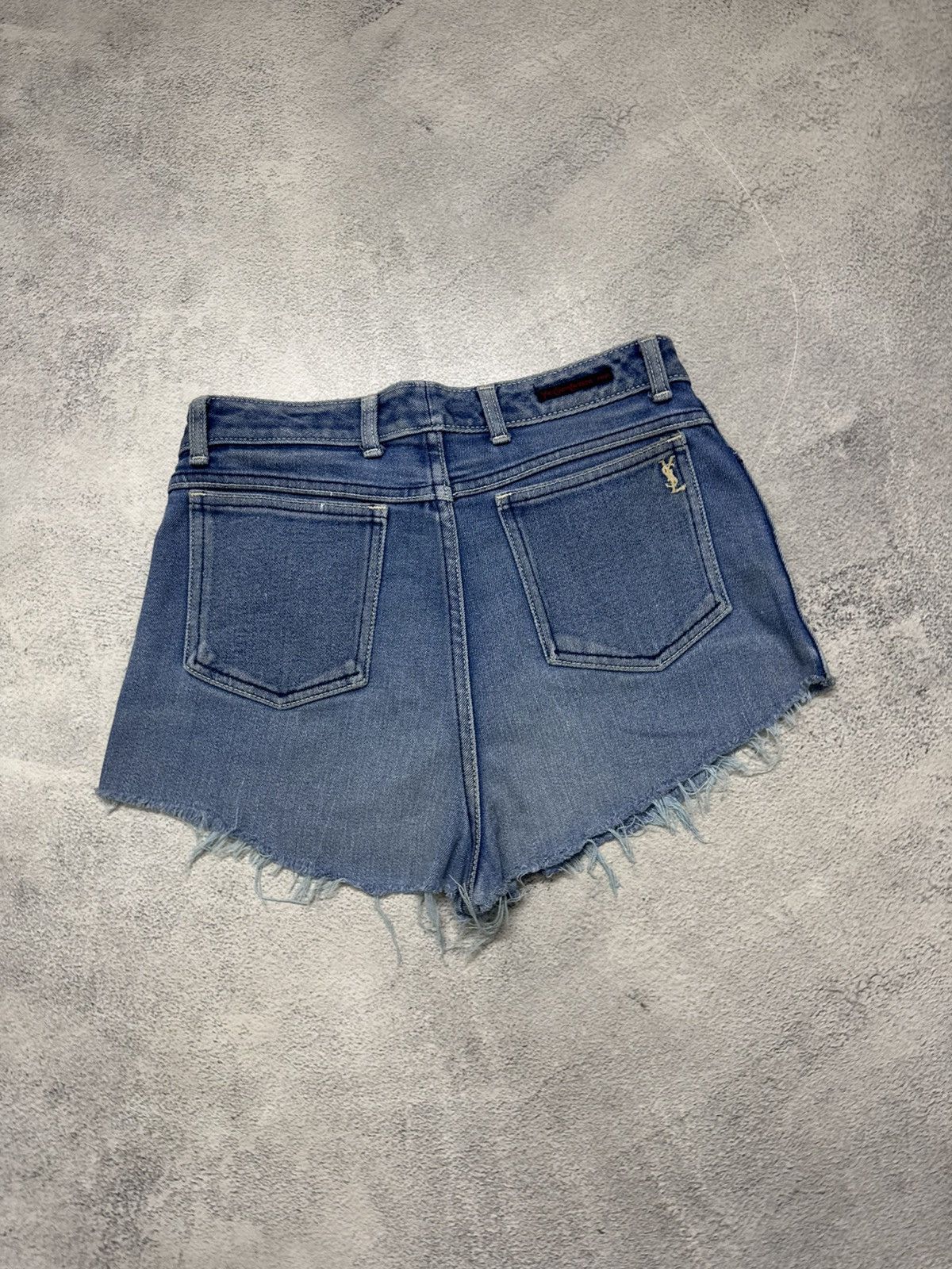 Yves Saint Laurent Vintage Y2k Yves Saint Laurent YSL Denim Shorts 00’s Size 32" / US 10 / IT 46 - 2 Thumbnail