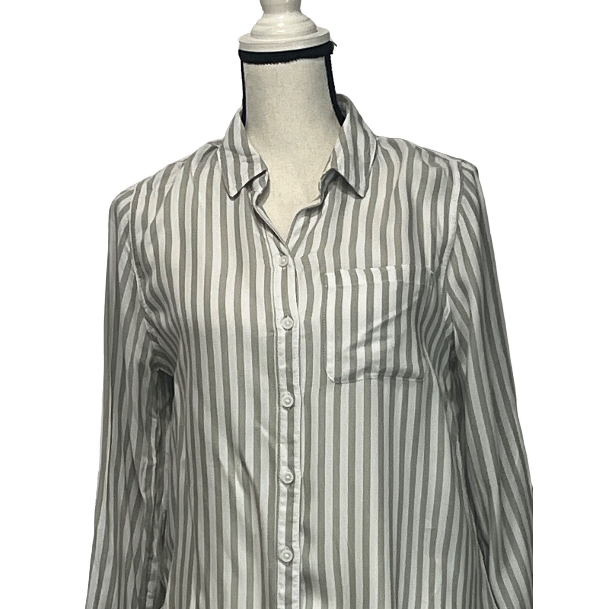 Other Beach Lounge Women’s Tinji Stripe Shirt in Green Moss, Sz. S Size S / US 4 / IT 40 - 3 Thumbnail