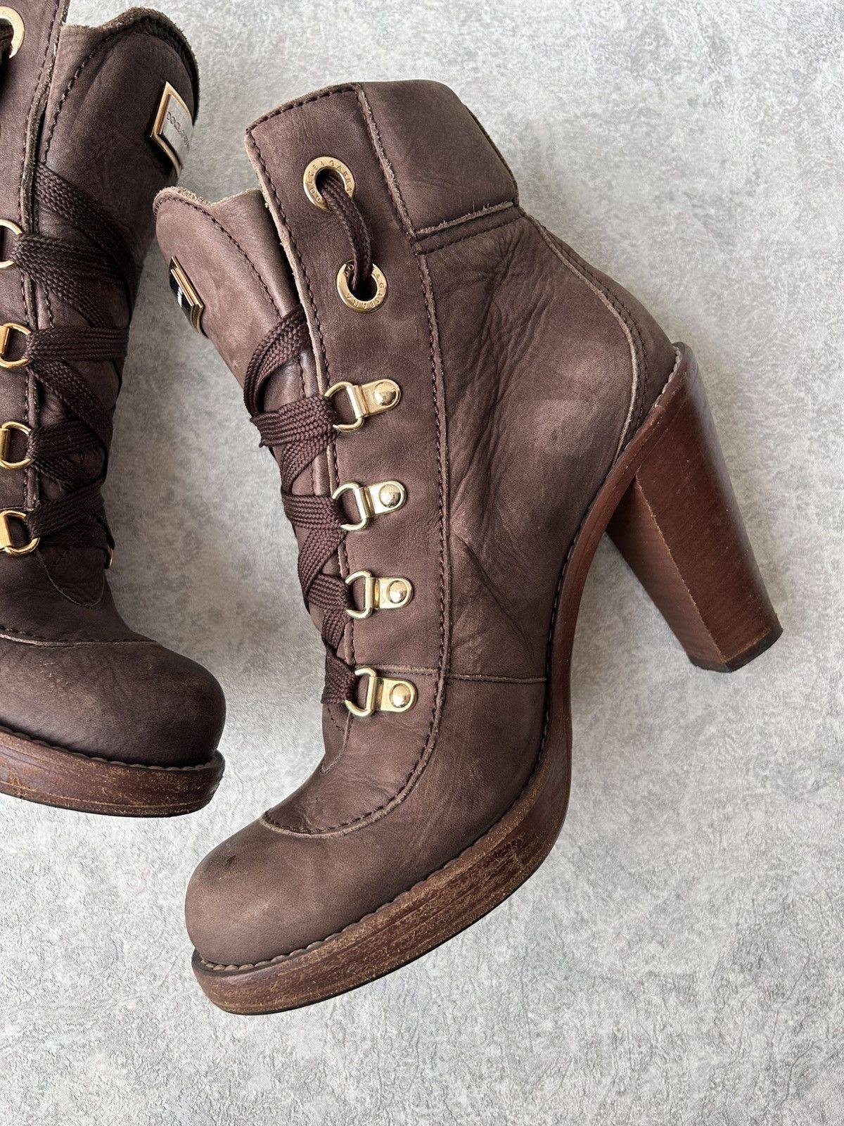Dolce & Gabbana Y2K Dolce Gabbana Leather Western Ankle Boots Size US 8 / IT 38 - 15 Thumbnail