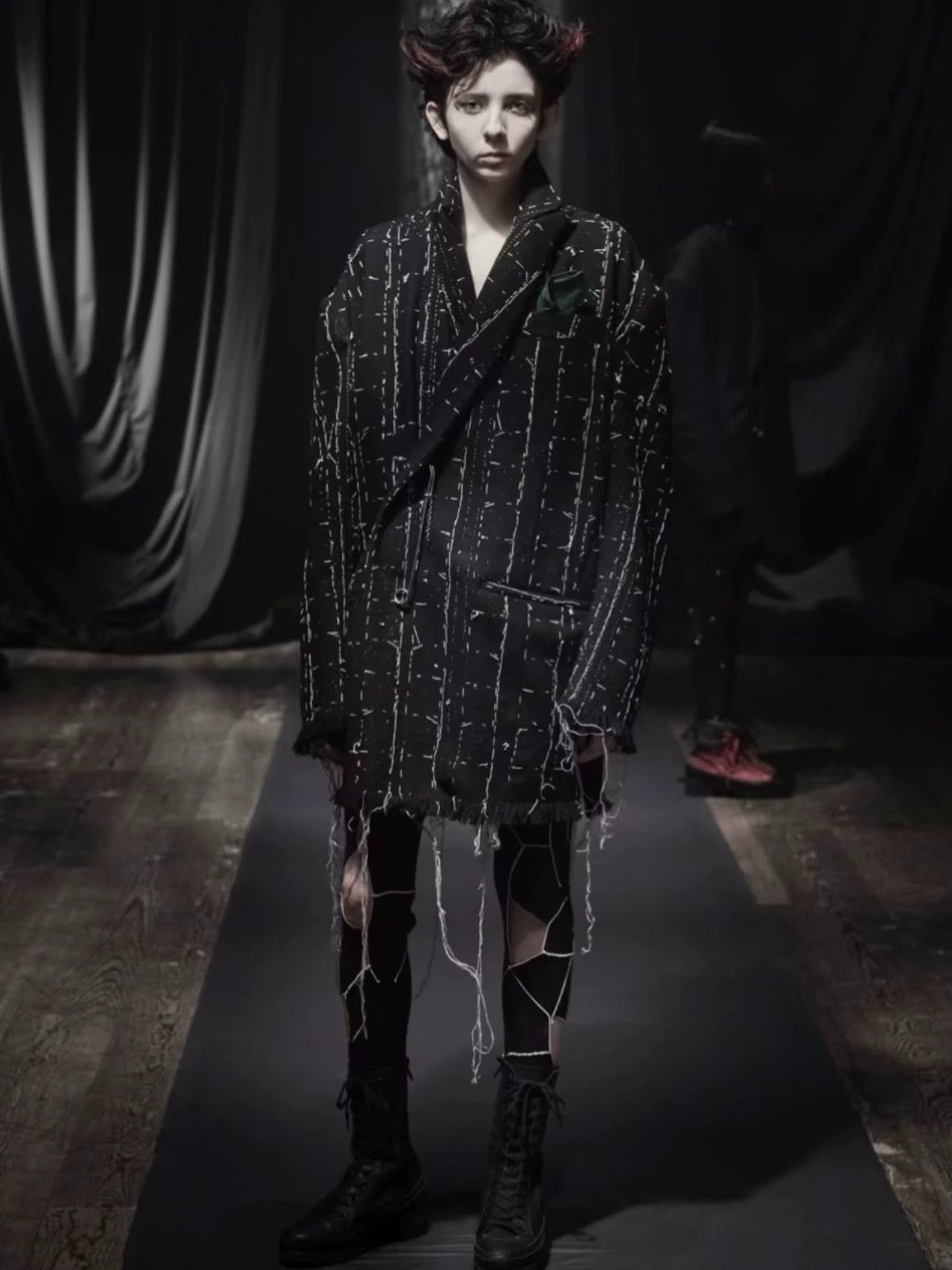 Yohji Yamamoto Yohji Yamamoto 20AW Vintage Squid Collarless Coat 9/10 Size US M / EU 48-50 / 2 - 2 Thumbnail