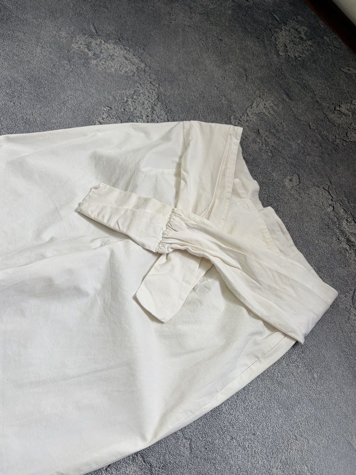 Jil Sander Jil Sander Tie Waist Wrap Trousers White IT 42 Size 28" / US 6 / IT 42 - 5 Thumbnail