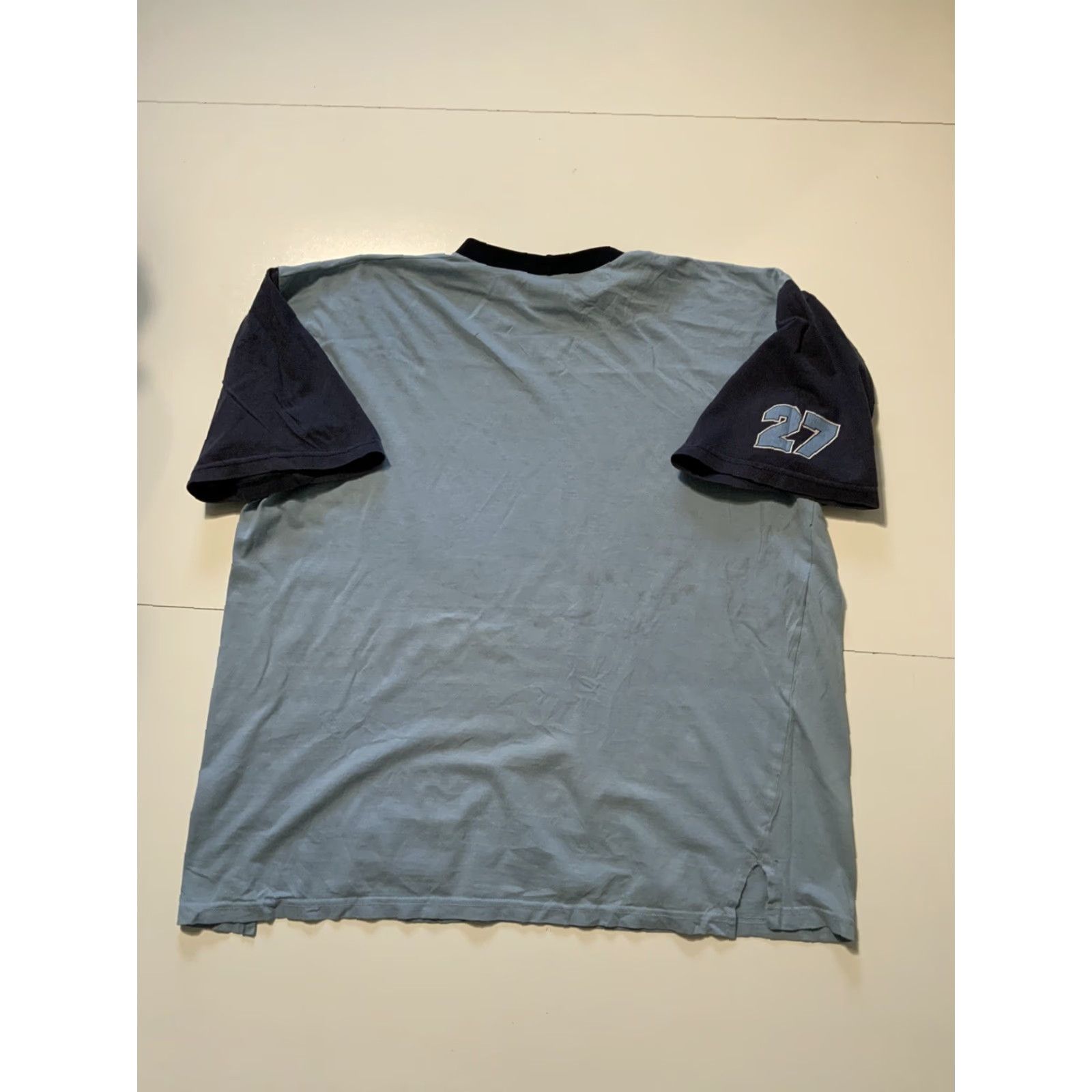Vintage VINTAGE Meoshe Sports 27 Blue Signature Hip Hop Classic T-Shirt XL Men Blue Hip Hop T-Shirt Mens XL Vintage 90s Size US XL / EU 56 / 4 - 2 Thumbnail