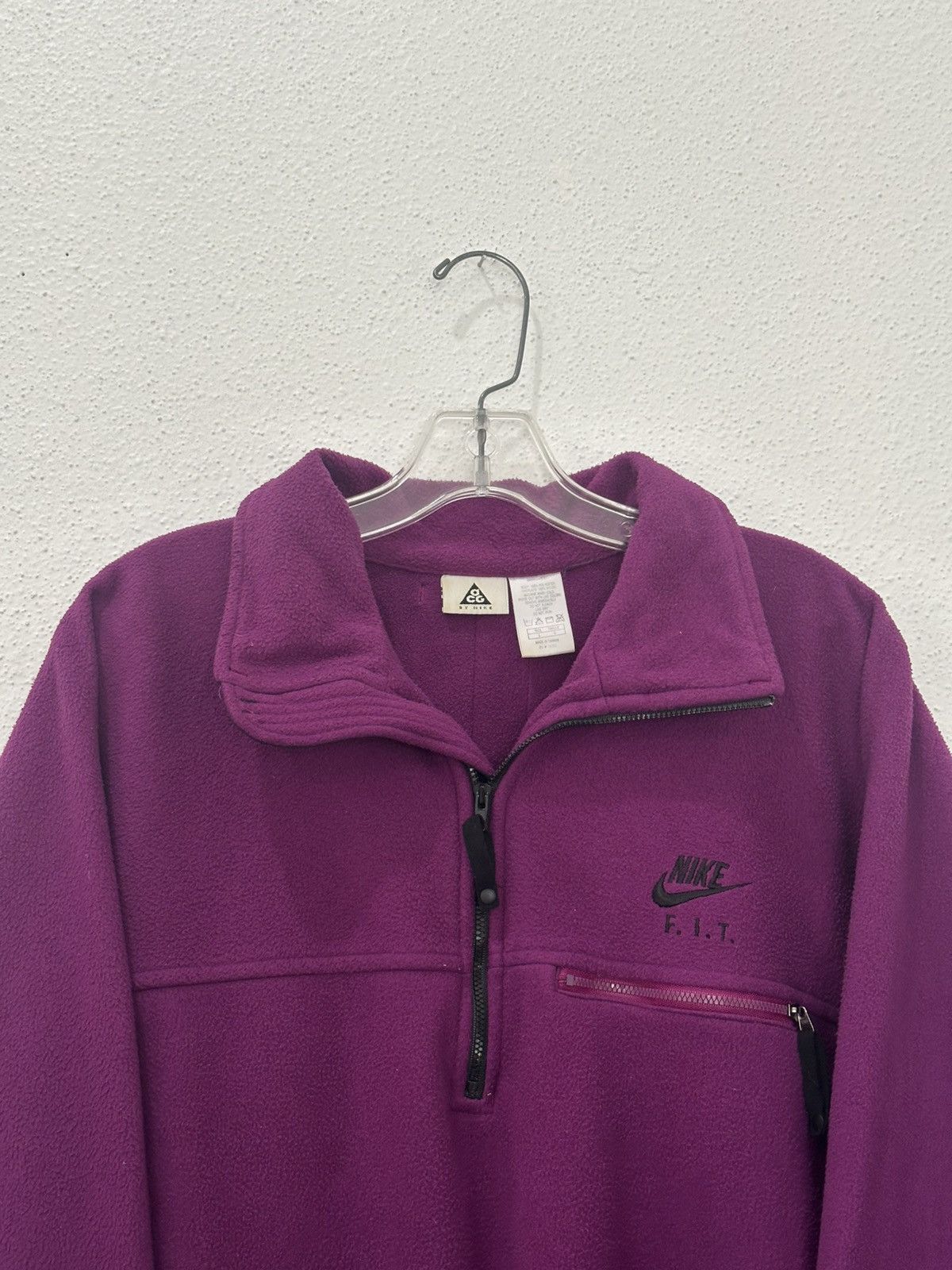 Nike ACG Vintage 90s Nike F.I.T. ACG Purple 1/4 Zip Pullover Fleece L Size US L / EU 52-54 / 3 - 2 Thumbnail