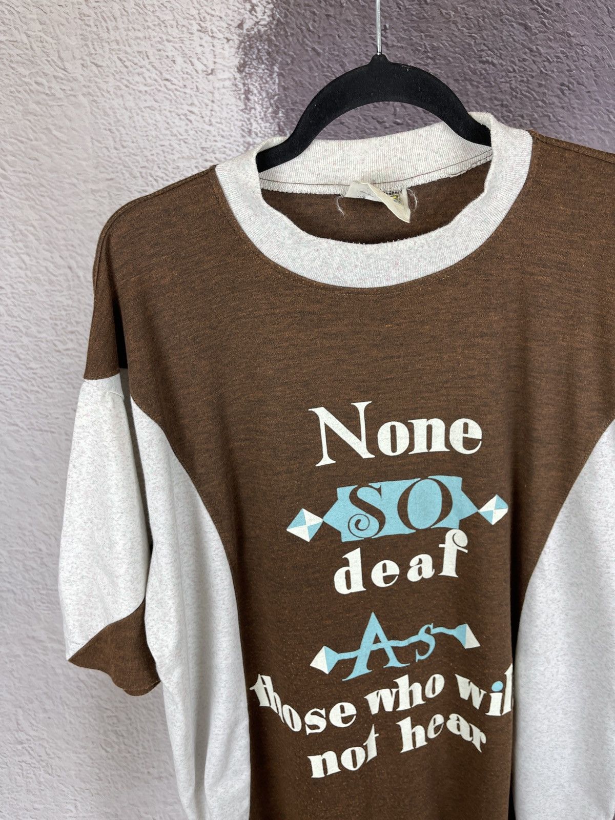 Vintage Vintage 90s “None so deaf as those who will not hear” tee Size US XL / EU 56 / 4 - 9 Thumbnail