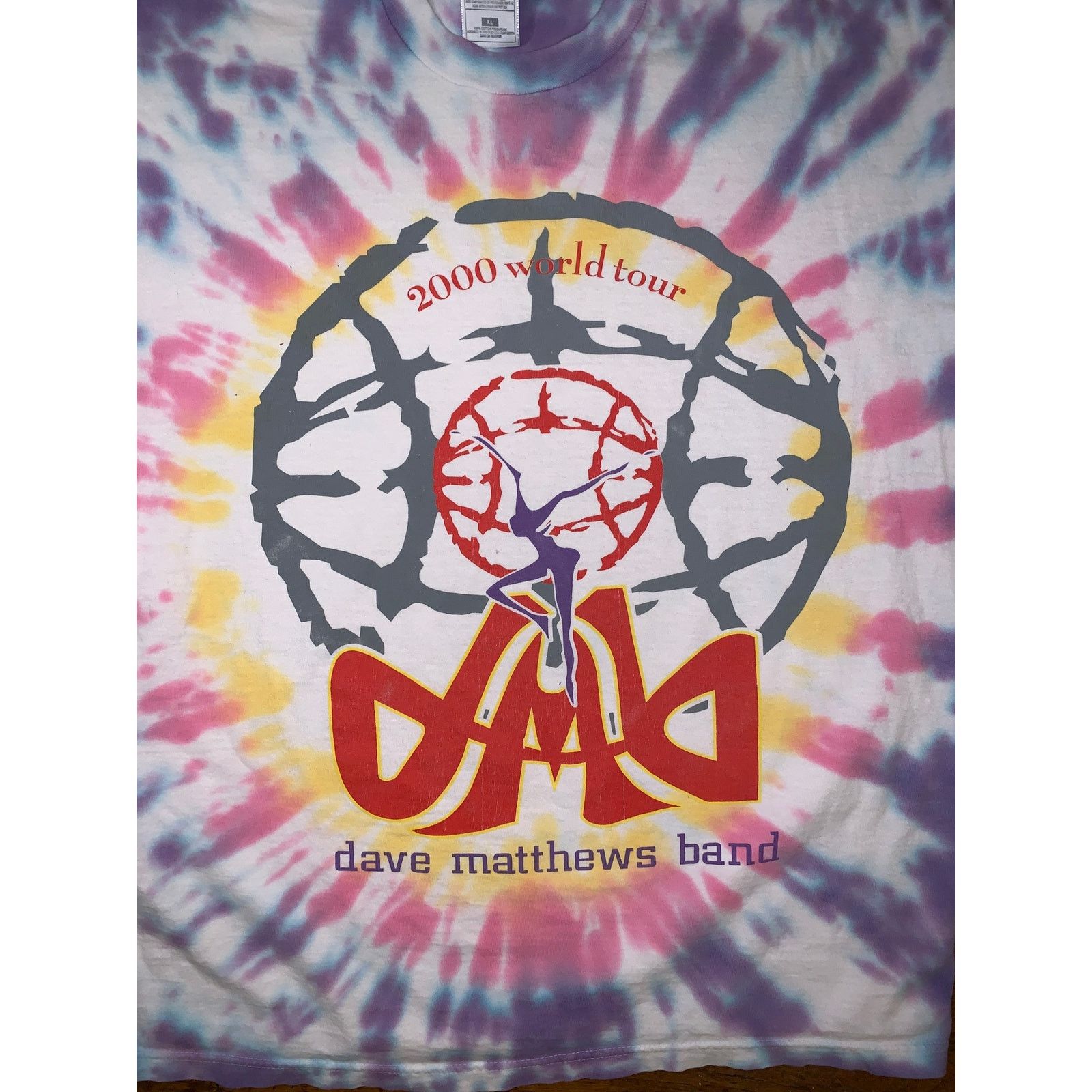 Band Tees × Other × Vintage VTG Dave Matthews Band Tour Shirt XL Tie Dye Fire Dancer Size US XL / EU 56 / 4 - 3 Thumbnail