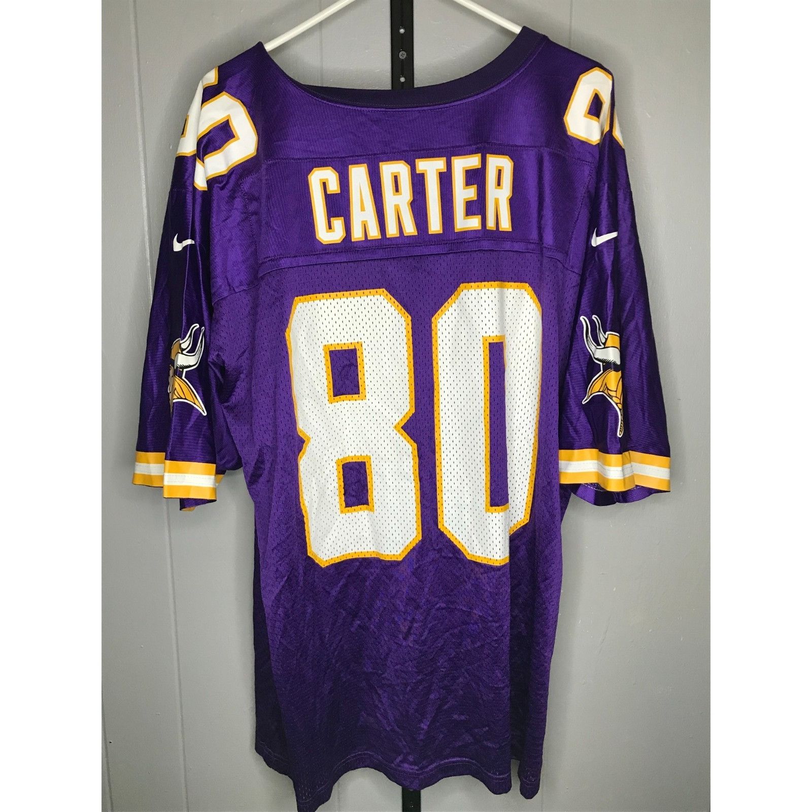 Nike Vintage Nike Minnesota Vikings Purple Chris Carter Jersey 80 Size US XL / EU 56 / 4 - 1 Thumbnail
