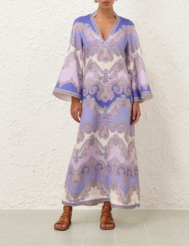 oc11z0226 Maxine Tunic Midi Dress in Multicolor