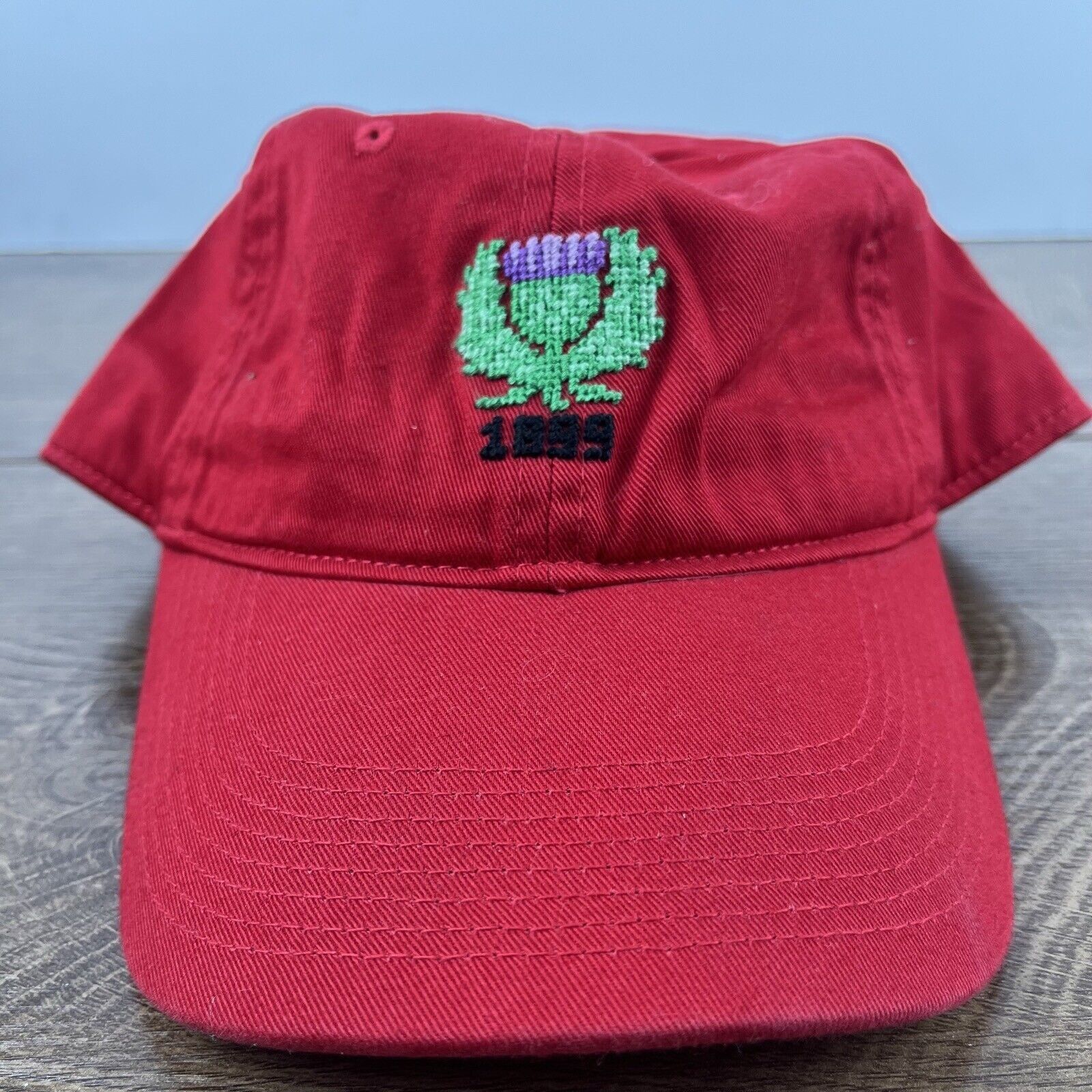 Other 1889 Hat Red Cap Adjustable Hat Red Adult Fit Hat Size ONE SIZE - 1 Thumbnail