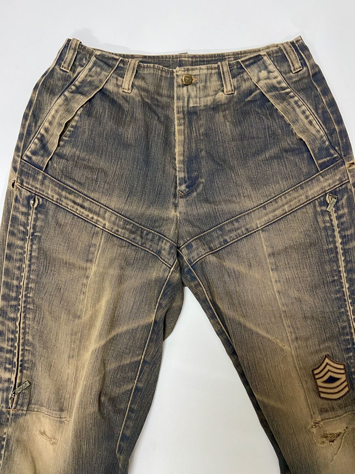 Jean Charles De Castelbajac CASTELBAJAC SPORTS DISTRESSED BAGGY JEANS Size US 34 / EU 50 - 3 Thumbnail