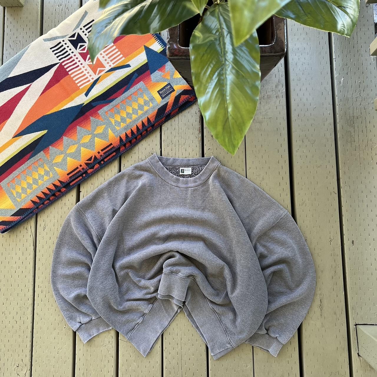 Vintage Vintage Y2K Gray Sweatshirt Blank Crewneck PulloverEssential Size US XL / EU 56 / 4 - 4 Thumbnail