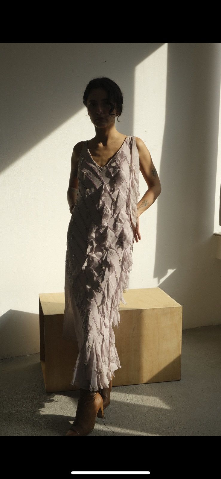 Vintage Italian silk dress Size S / US 4 / IT 40 - 3 Thumbnail
