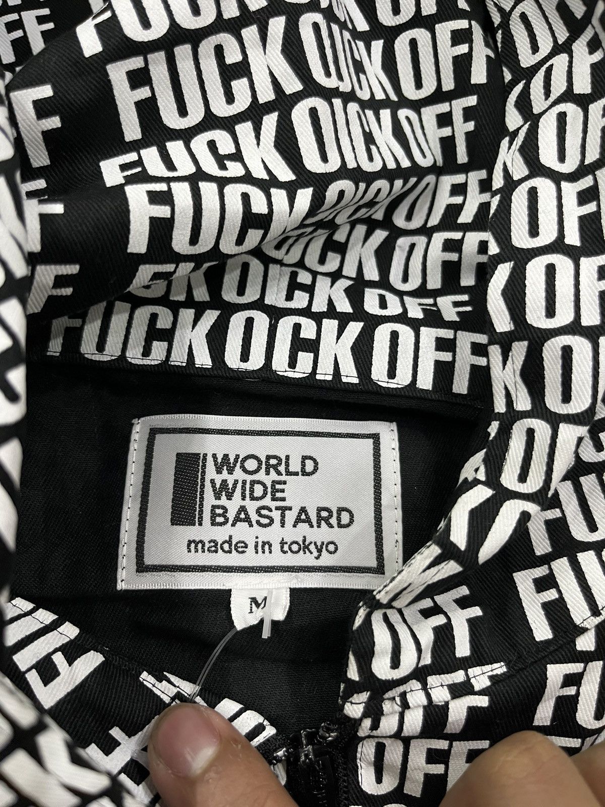 Japanese Brand Worldwide Bastard Fuck Off Script Fullprint Anorak Size US M / EU 48-50 / 2 - 5 Thumbnail