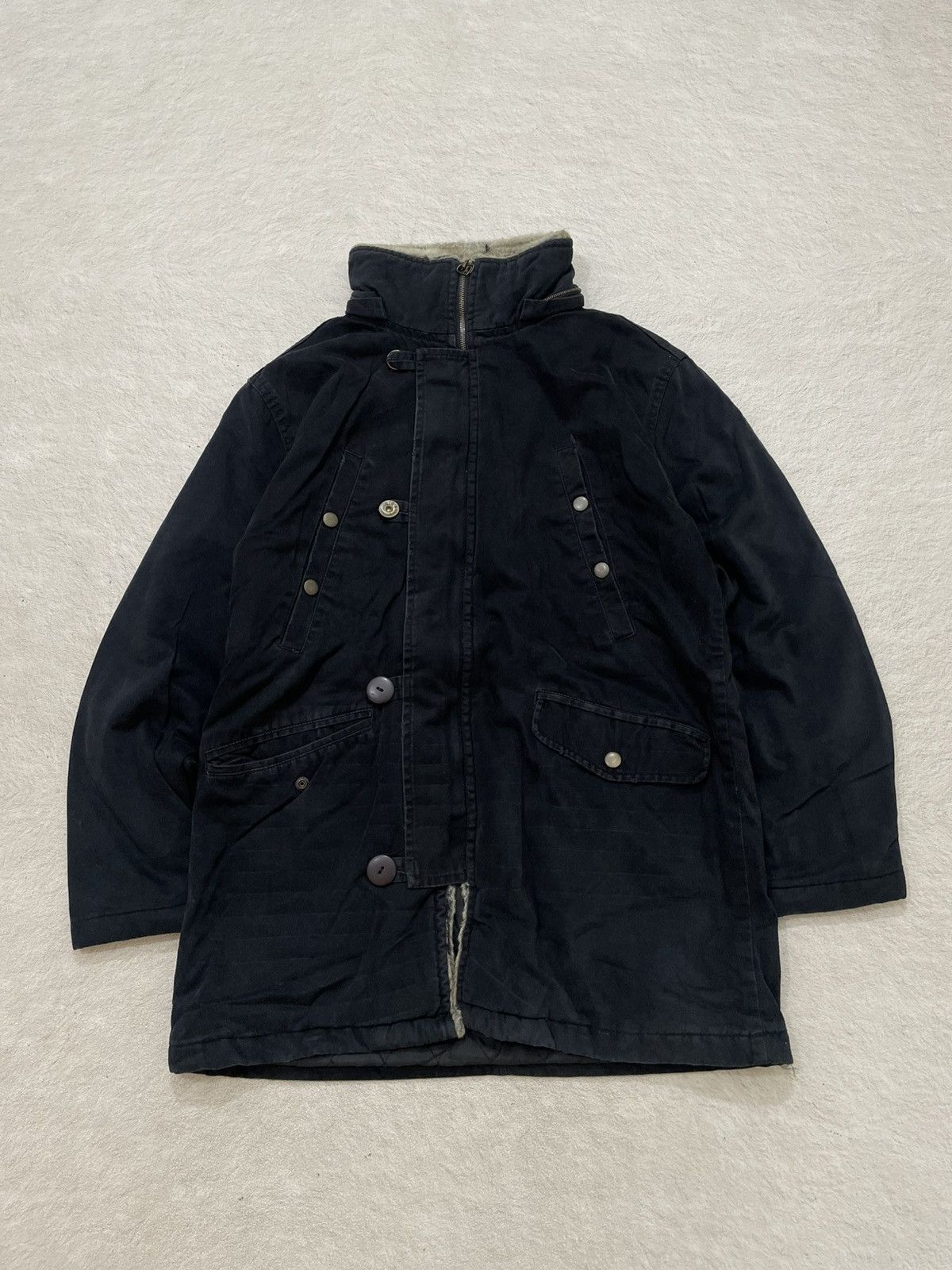 14th Addiction 2000s Japan Black Jacket Jacket Fleece Lined Heavy Coat Y2K Size US XL / EU 56 / 4 - 1 Thumbnail