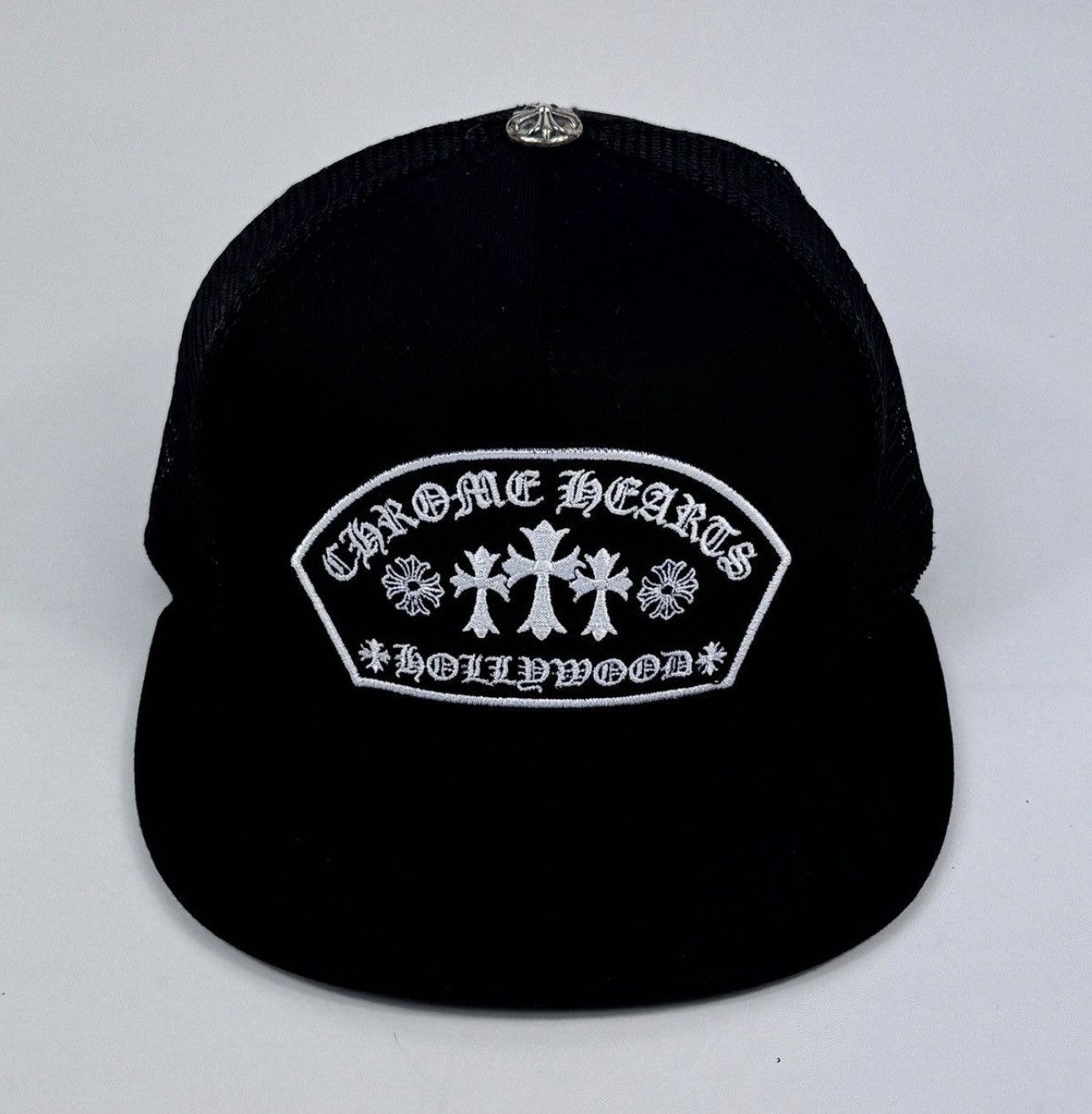 Chrome Hearts TRIPLE CROSS HOLLYWOOD TRUCKER CAP Size ONE SIZE - 2 Thumbnail