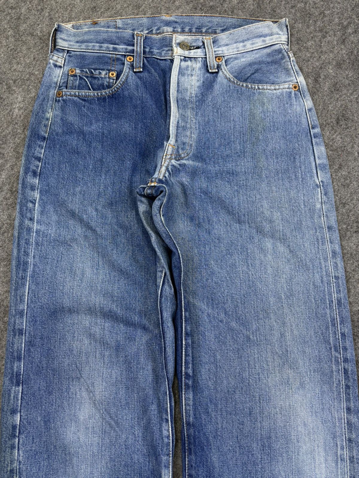 Levi's Vintage 90s Levis Big E 501 Selvedge Denim F928 Size US 27 - 3 Thumbnail