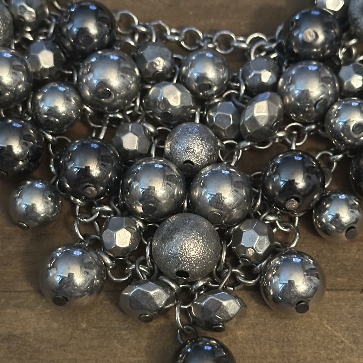 Other NY Collection silver tone cluster bead bib necklace Size ONE SIZE - 3 Thumbnail