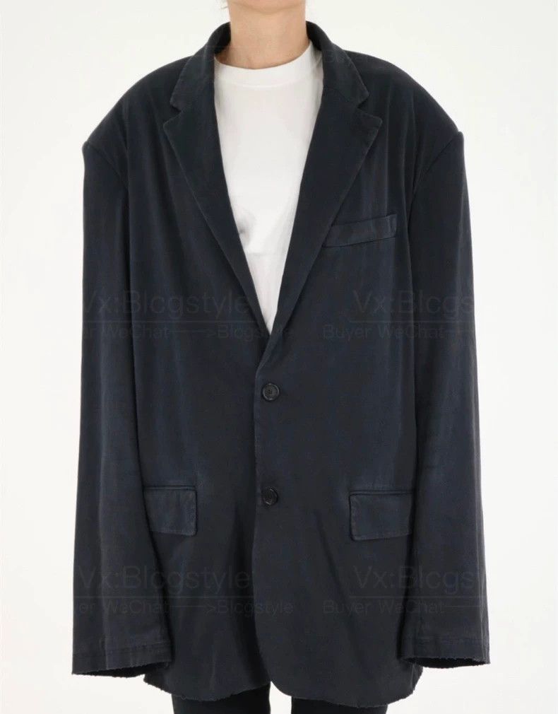 Balenciaga Balenciaga Worn Distressed Suit Jacket Coat Size US XS / EU 42 / 0 - 9 Thumbnail