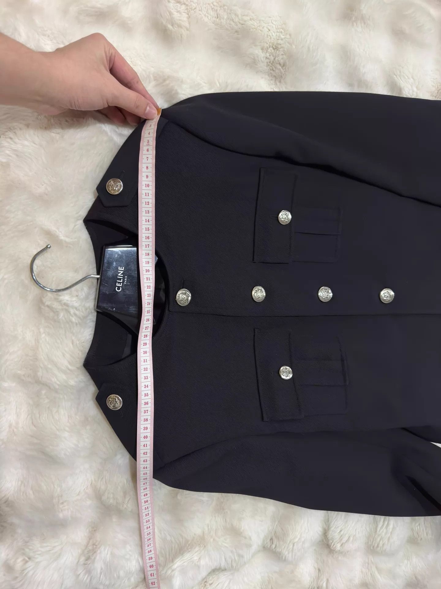 Celine Celine Hedi Men's Wool Hunting Jacket 48 Black Silver New Size US M / EU 48-50 / 2 - 7 Thumbnail