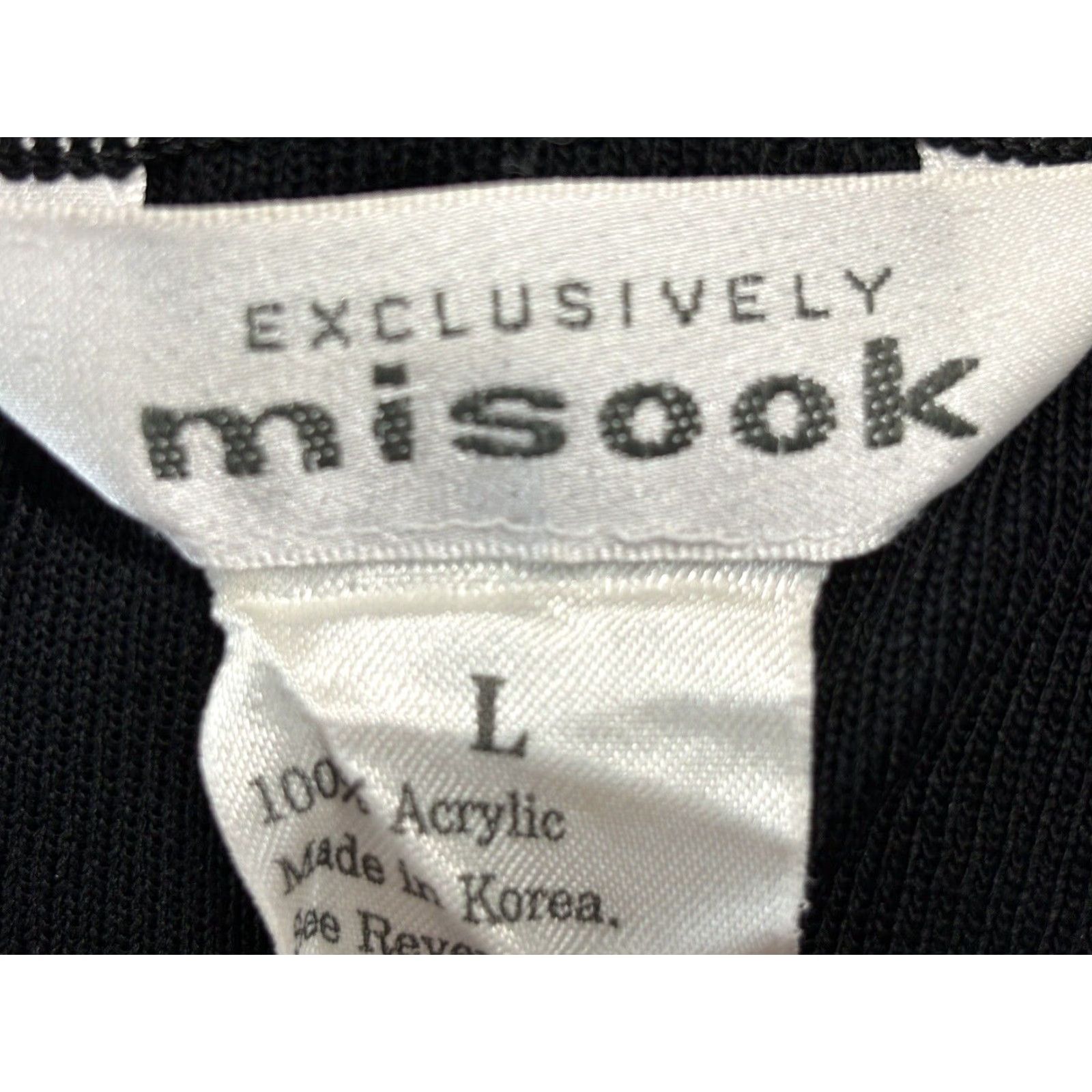 Vintage VINTAGE Women's Exclusively Misook Knit Cardigan L Black Open Front Pockets Basic Cardigan Womens L Black Open Front Pockets Size L / US 10 / IT 46 - 7 Thumbnail