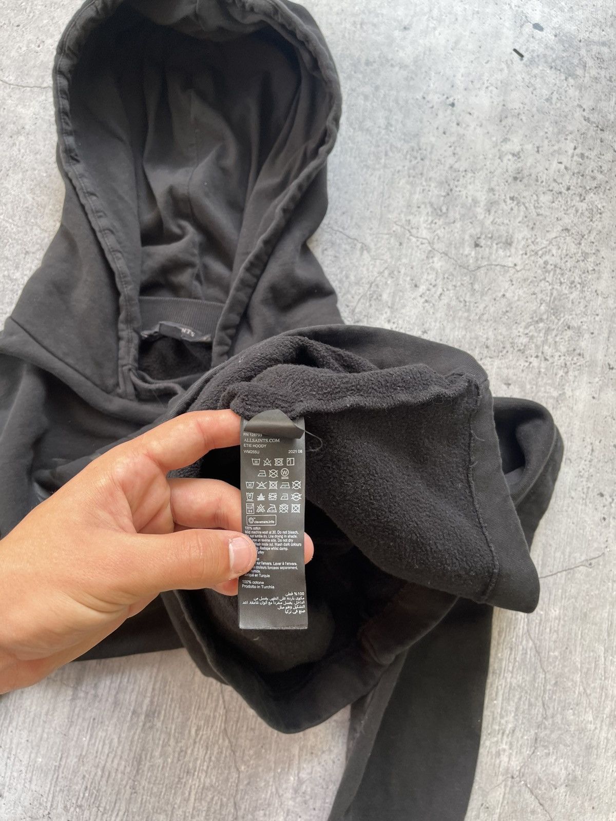 Allsaints Black Oversize AllSaints Hoodie - Small Size US S / EU 44-46 / 1 - 6 Thumbnail