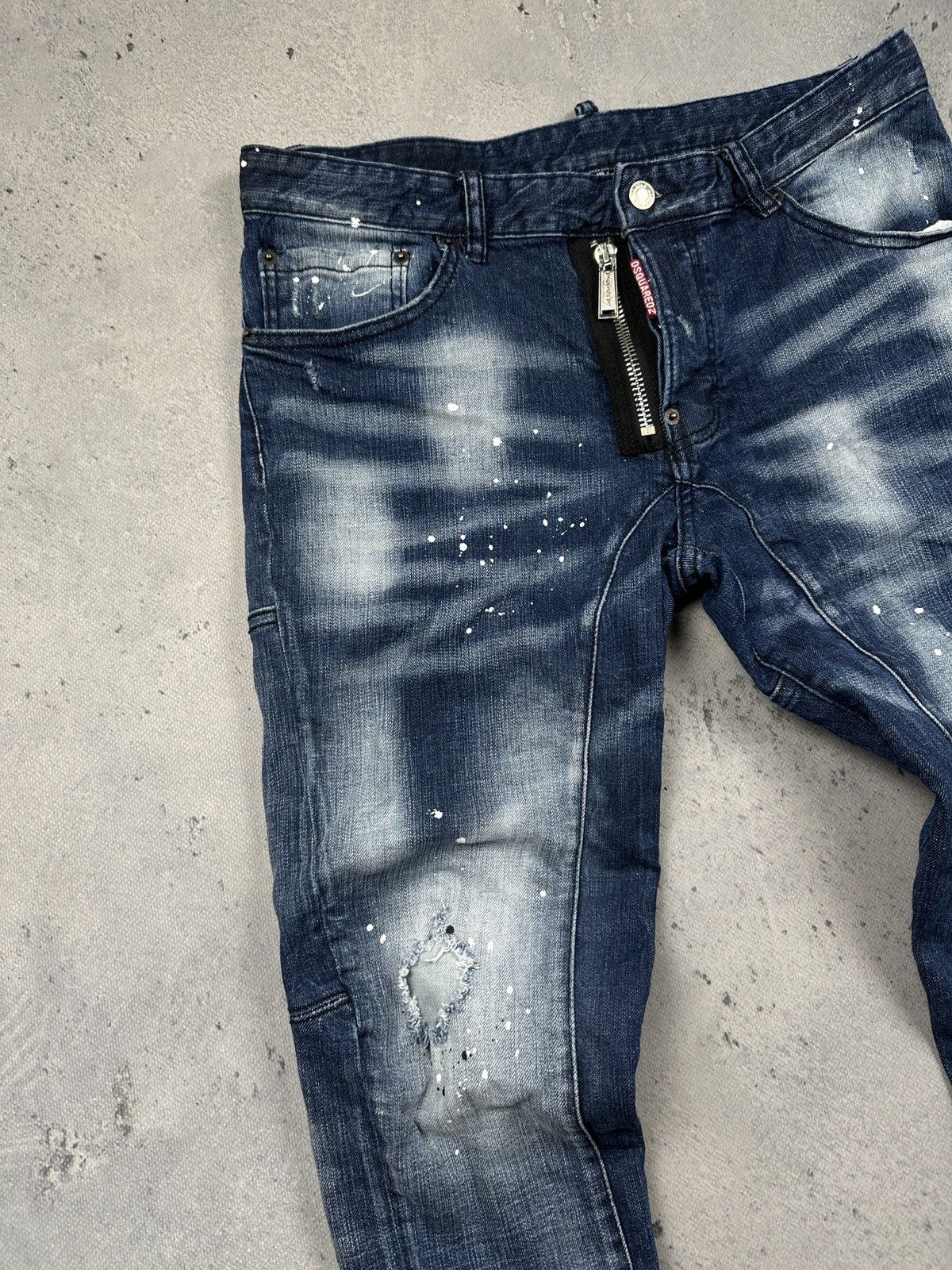 Dsquared2 Dsquared2 Distressed Vintage Wash Biker Jeans Splatter Rare Size US 34 / EU 50 - 11 Thumbnail