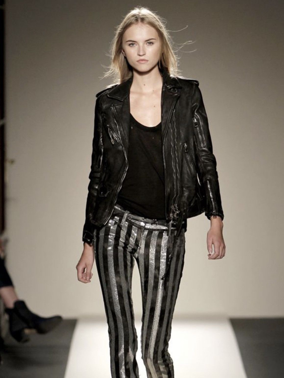 Balmain ss11 lambskin leather jacket decarnin