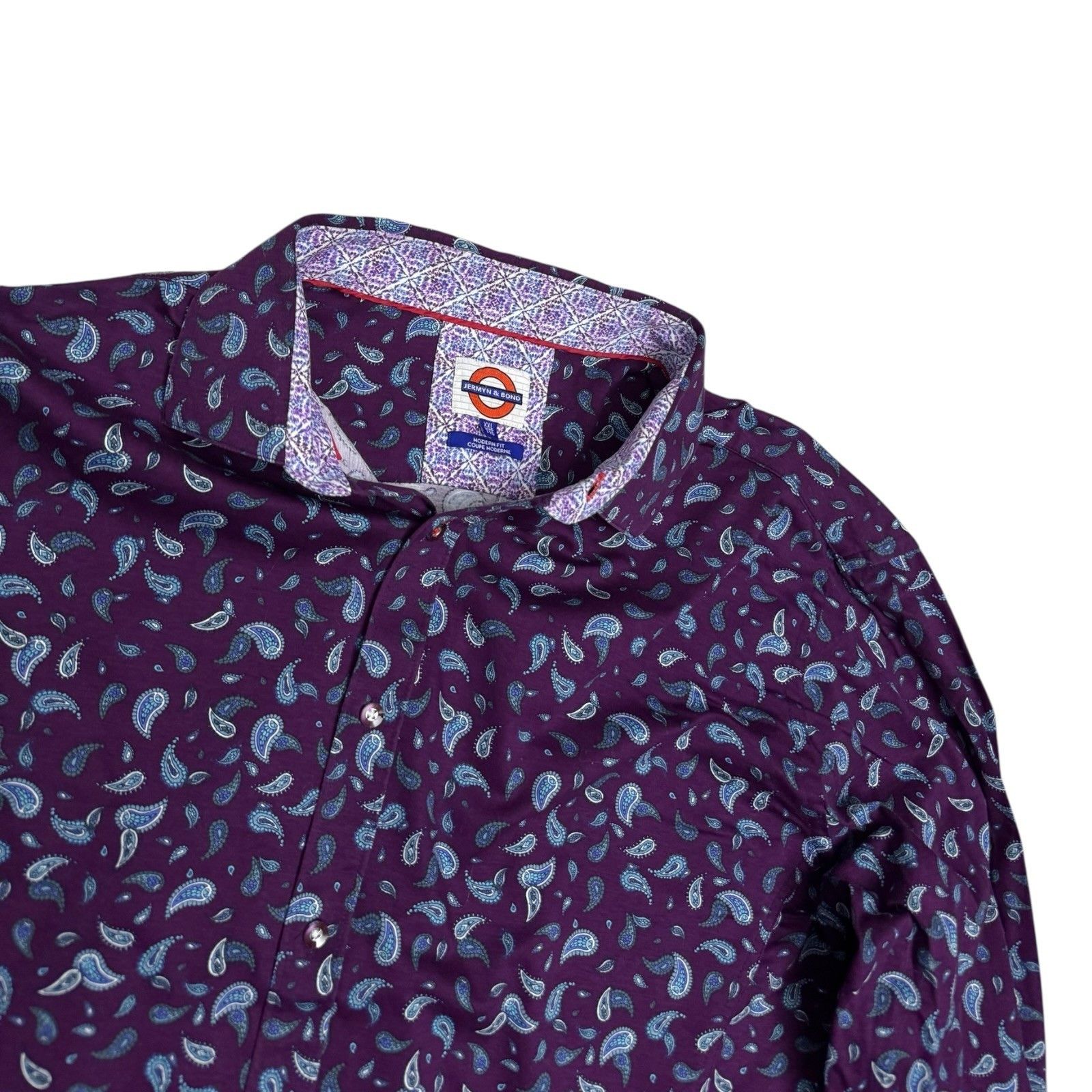Other JERMYN & BOND Paisley Business Casual Button Dress Shirt XXL Size US XXL / EU 58 / 5 - 3 Thumbnail