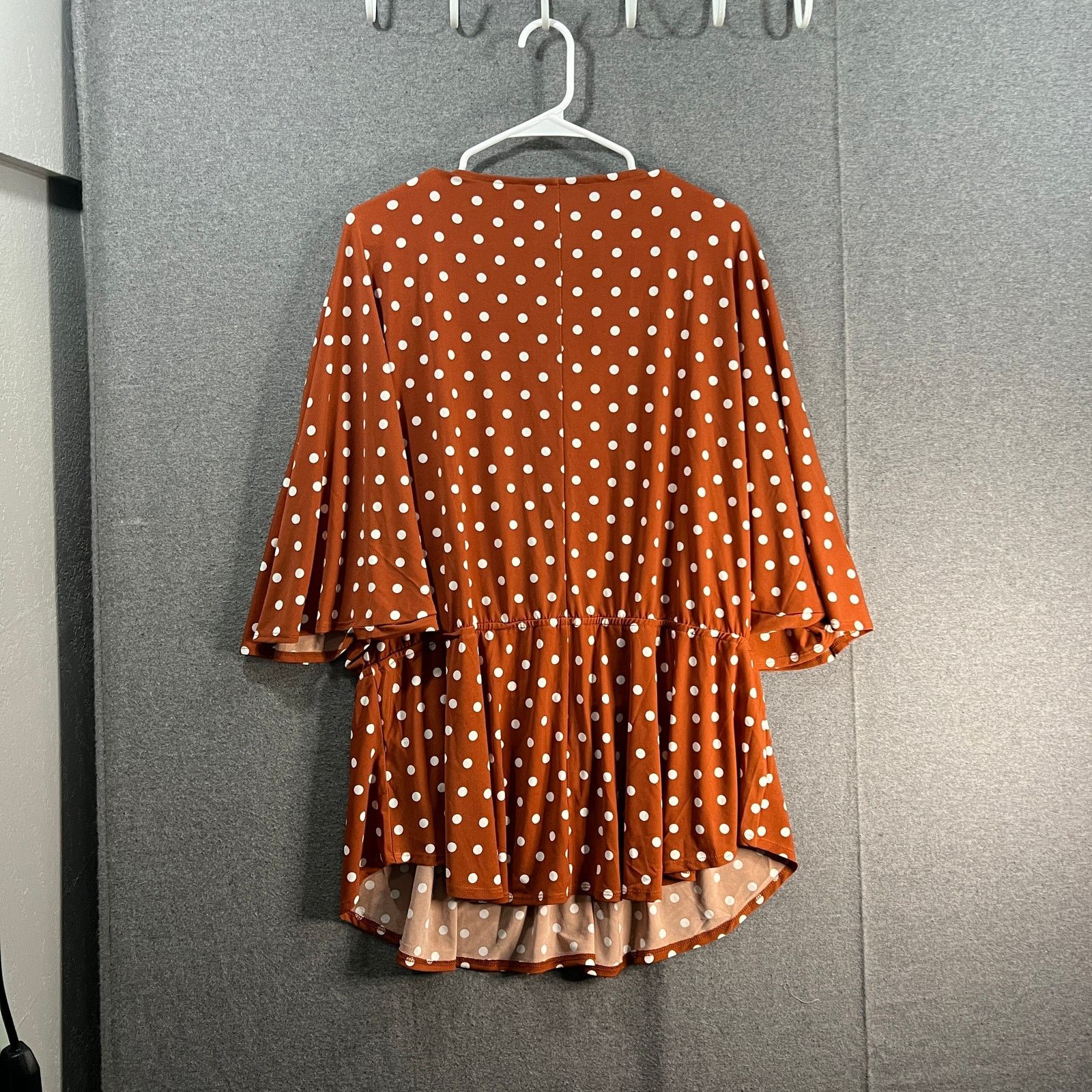 Other Girl With Curves V-Neck Knit Top Rust Dot Size X-Large Size XL / US 12-14 / IT 48-50 - 2 Thumbnail