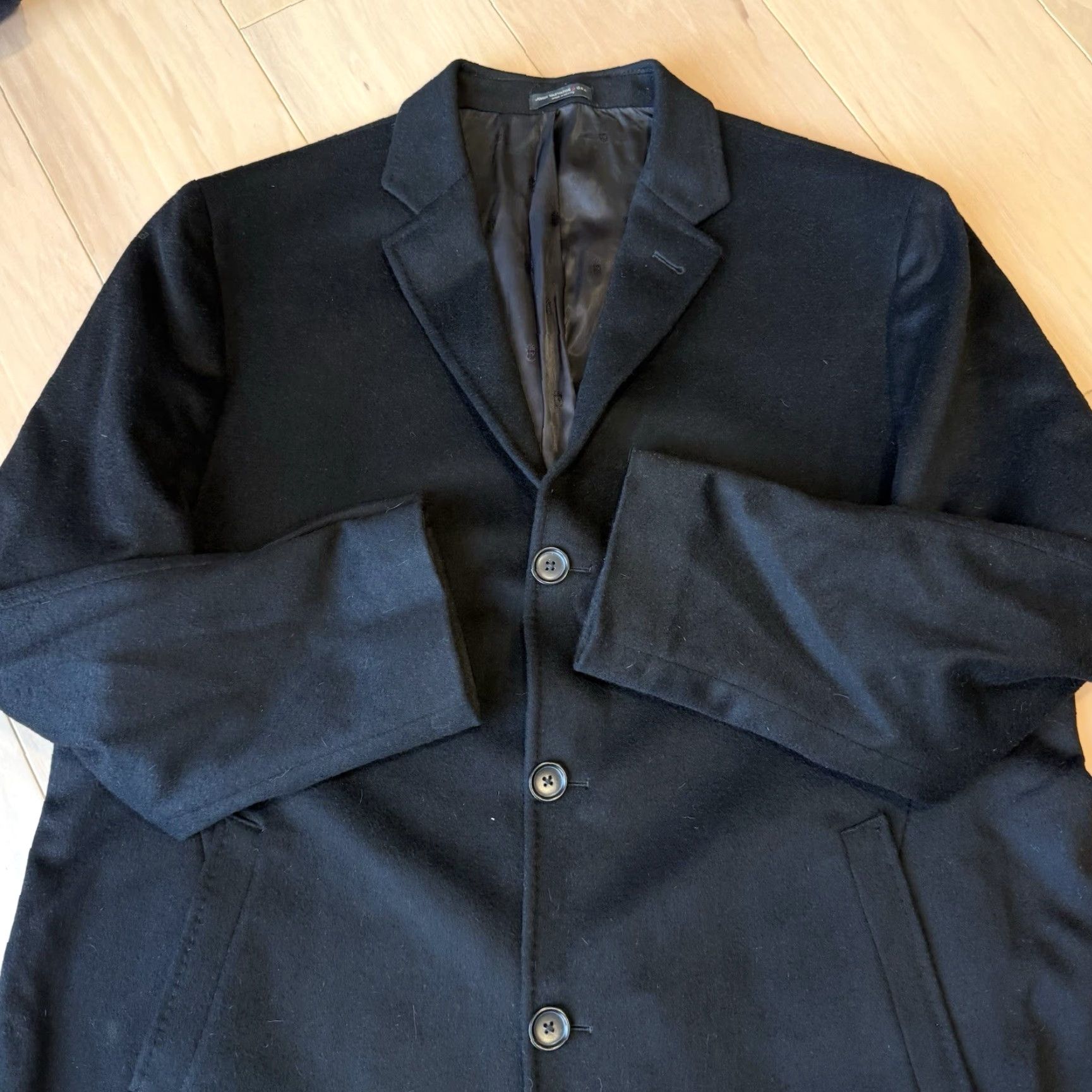 John Varvatos VINTAGE John Varvatos Cashmere Peacoat 48R Black Winter Minimalist Outerwear New York Size US M / EU 48-50 / 2 - 4 Thumbnail