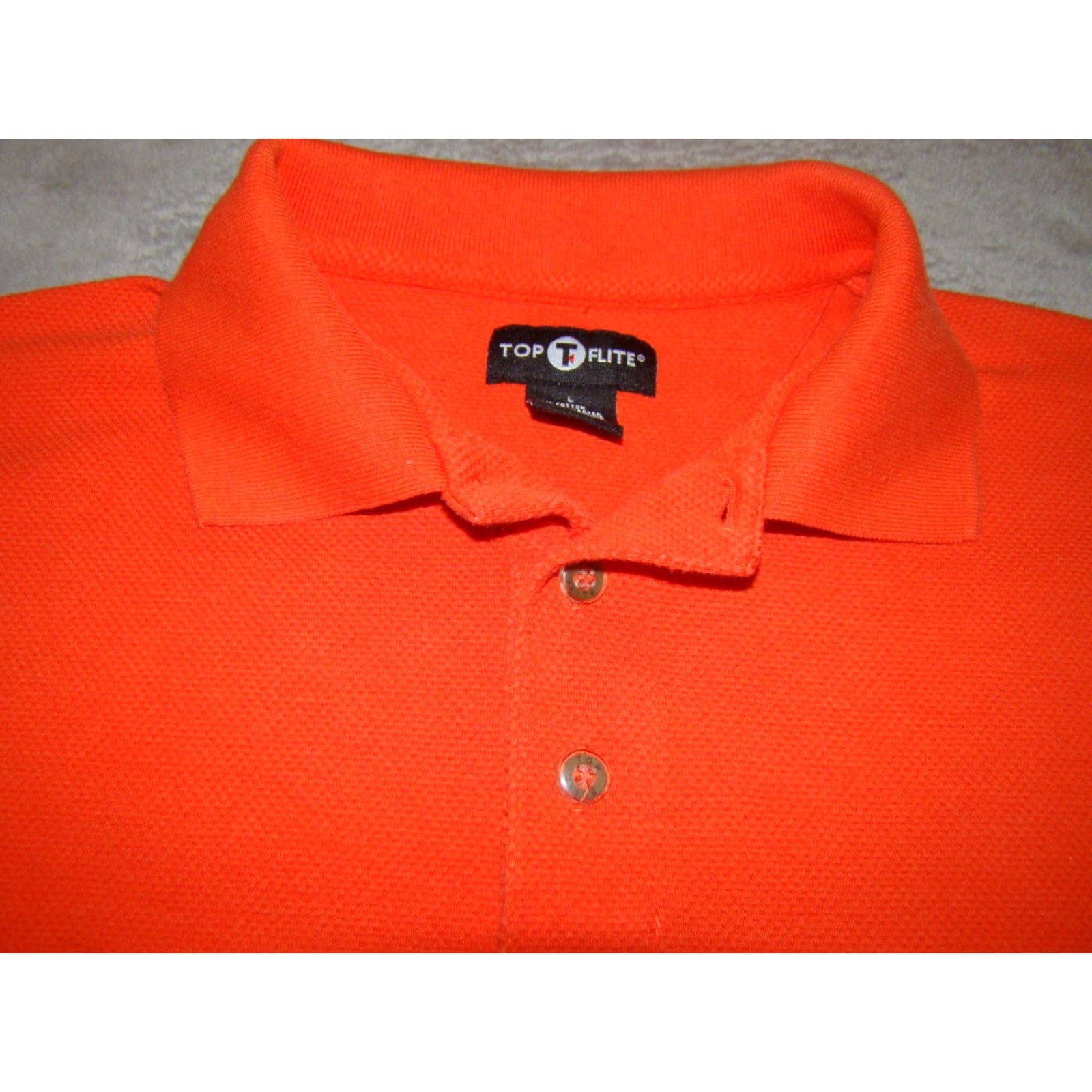 Vintage **Vintage Top Flite Mens Large Textured Orange Golf Polo Shirt** User: Vintage Top Flite Mens Large Textured Orange Golf Polo Shirt Size US L / EU 52-54 / 3 - 2 Thumbnail