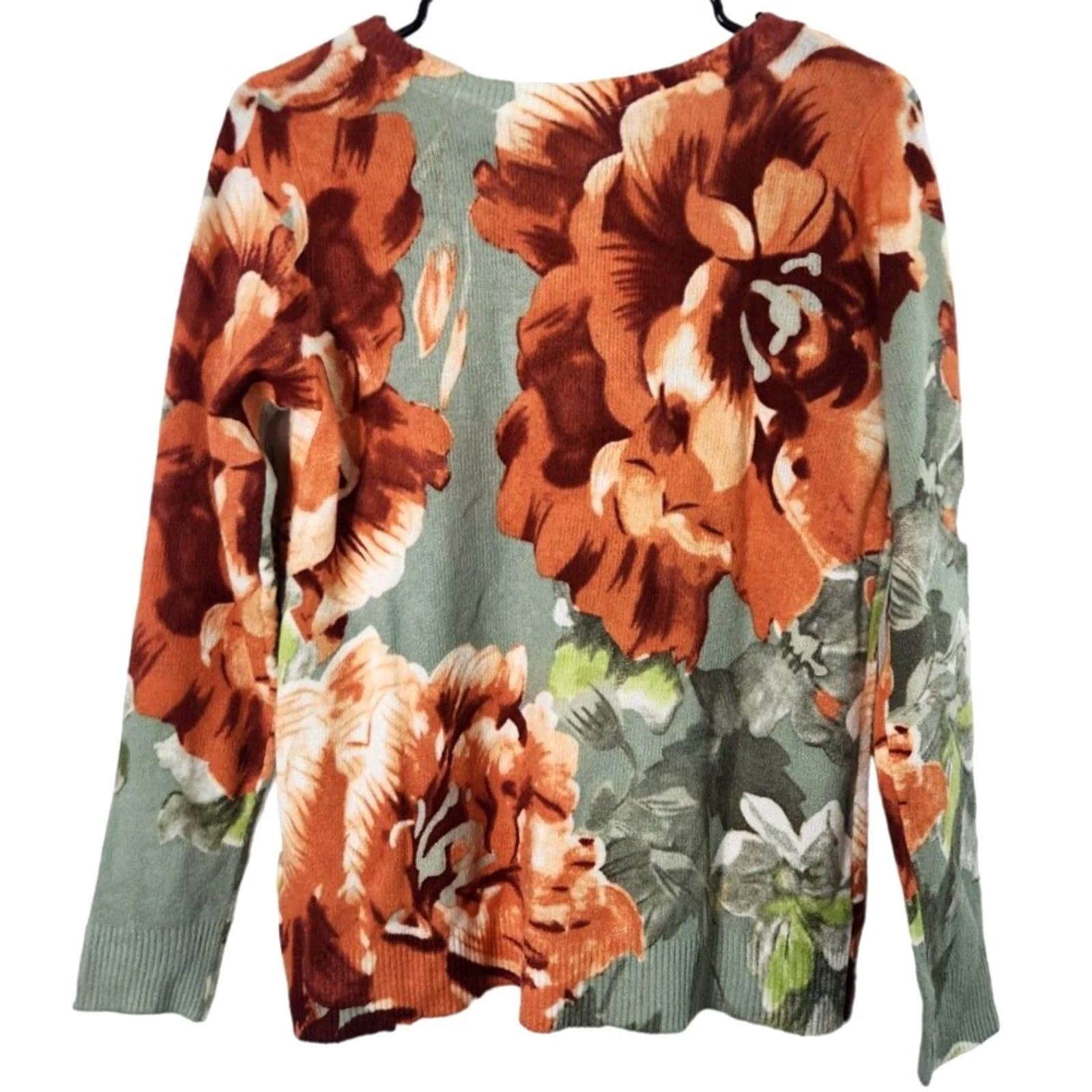 Soft Surroundings Soft Surroundings Sweater Womens PXS Hallerbos Floral Super Petite Size XS / US 0-2 / IT 36-38 - 2 Thumbnail
