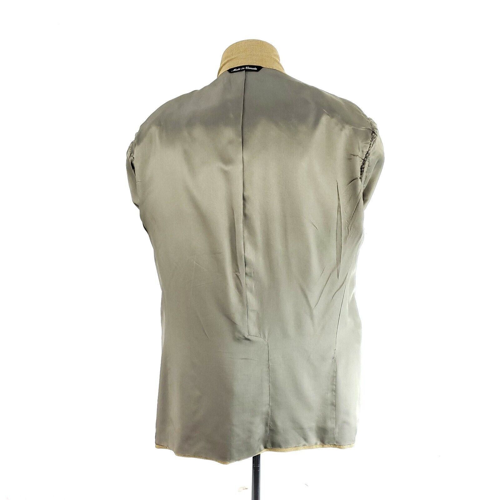 Jack Victor Jack Victor Wool Silk 2 Button Sport Coat Blazer 42R Tan Bas Size 42R - 11 Thumbnail