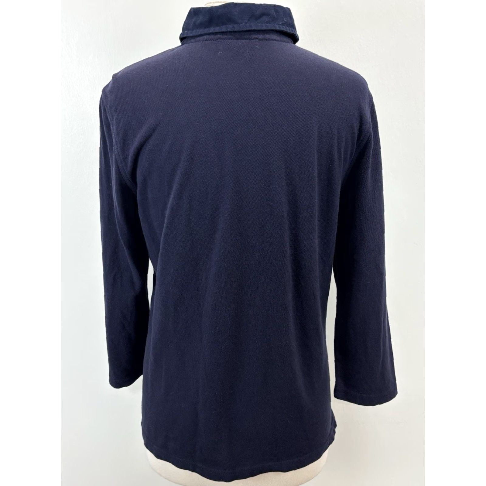 Ralph Lauren Lauren Ralph Lauren Knit Polo Shirt Women’s L Navy Crest 3/4 Sleeve Preppy Polo Shirt Women’s L Navy Crest 3/4 Sleeve Preppy Size L / US 10 / IT 46 - 3 Thumbnail