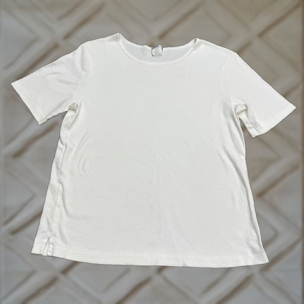 Lee VINTAGE E.D. Lee T-Shirt Women’s Plus 1X White Short Sleeve 100% Cotton Crew Neck Logo 90s/Classic Size XL / US 12-14 / IT 48-50 - 1 Thumbnail
