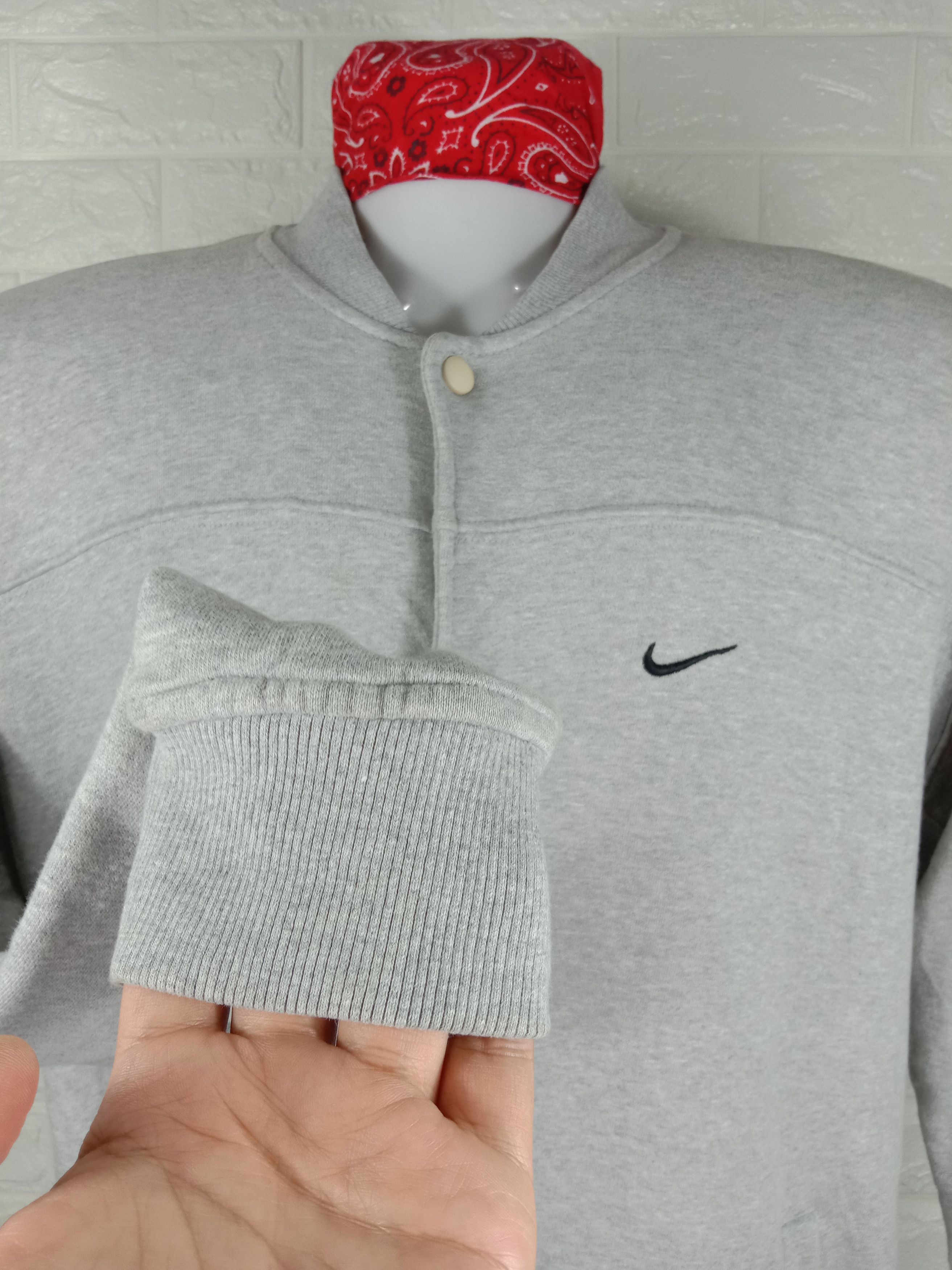 Nike Vintage Nike Mini Swoosh Snap Button Jacket Size US L / EU 52-54 / 3 - 6 Thumbnail