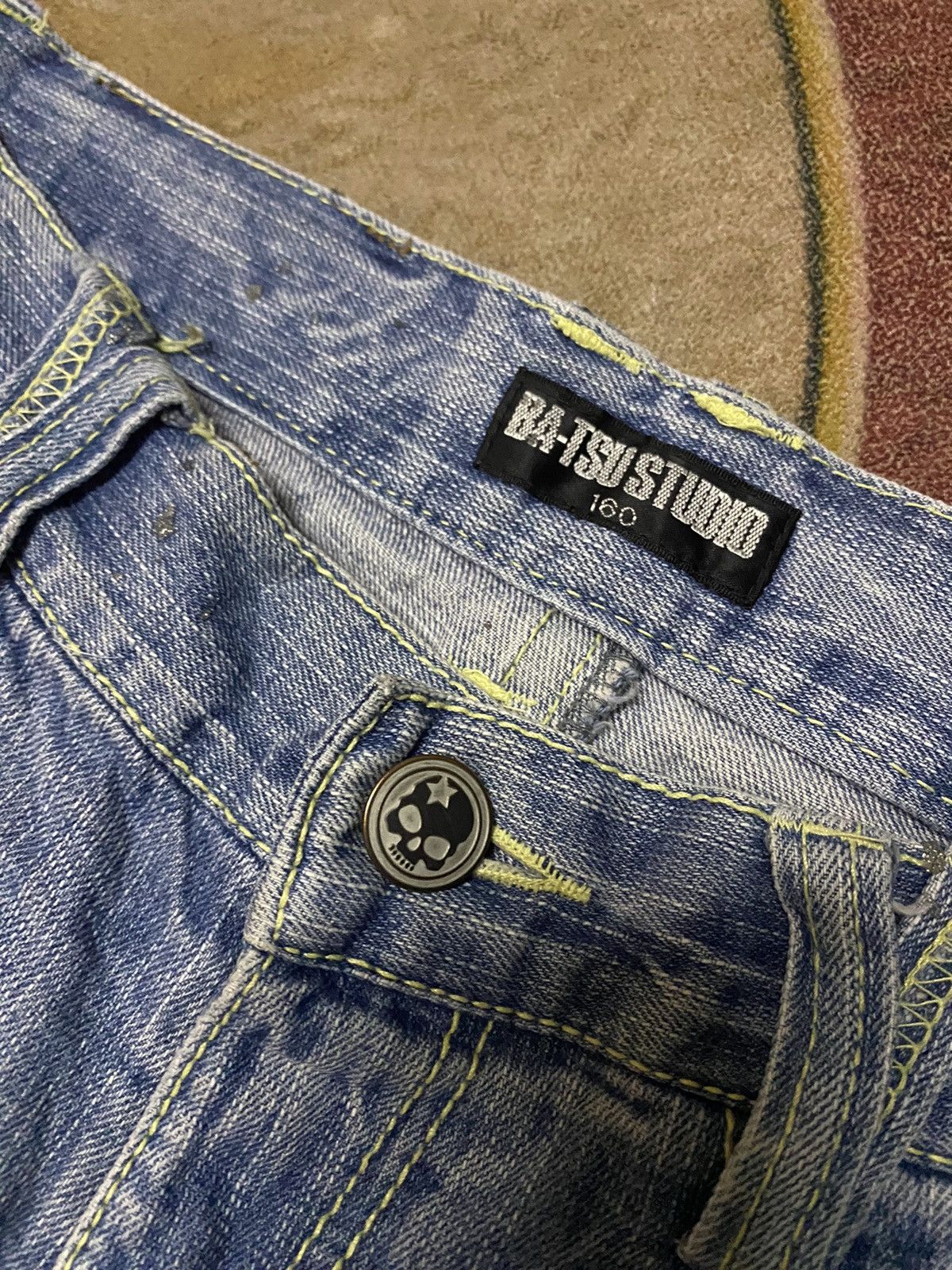 Hysteric Glamour × Japanese Brand × Scully Japan 🇯🇵 painted Ba-tsu studio skull 💀 Size US 30 / EU 46 - 8 Thumbnail